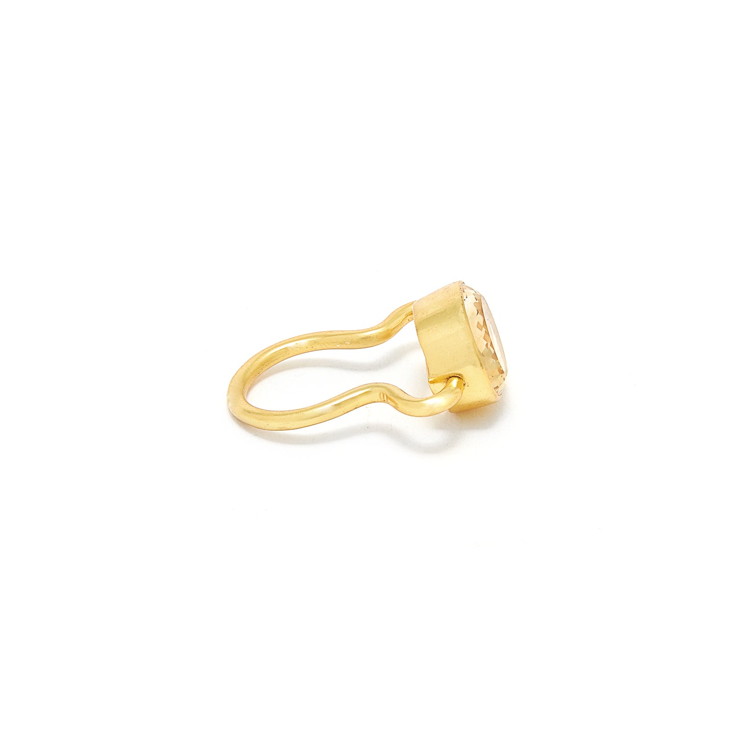 Blond Citrine Mogul Ring-Ring-Jaipur Atelier