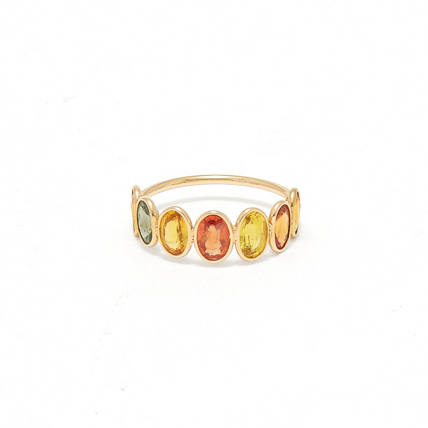 Rainbow Sapphire Vedic Demi Band-Ring-Jaipur Atelier