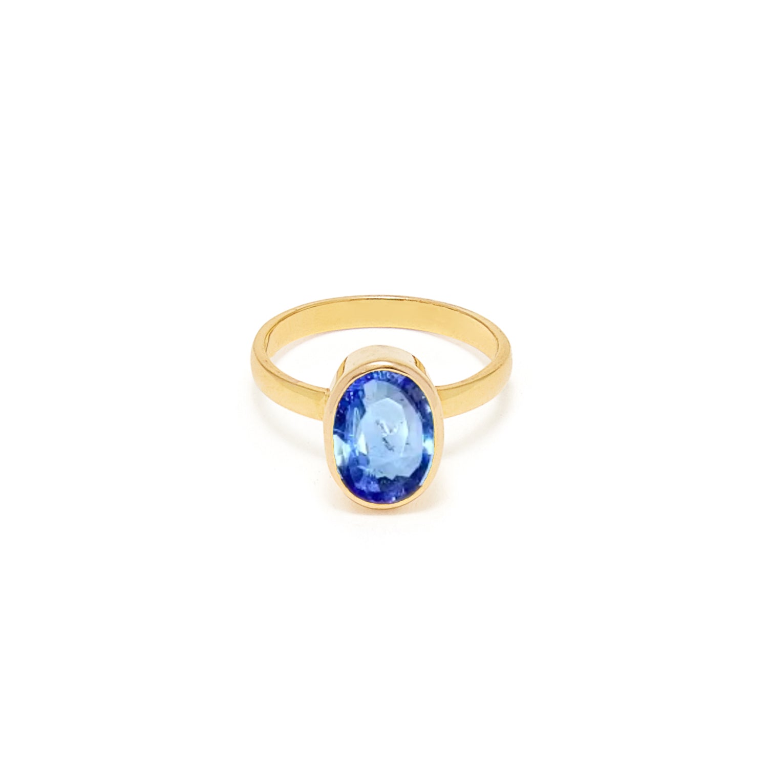 Sapphire Navratan Astrology Gold Ring-Ring-Jaipur Atelier