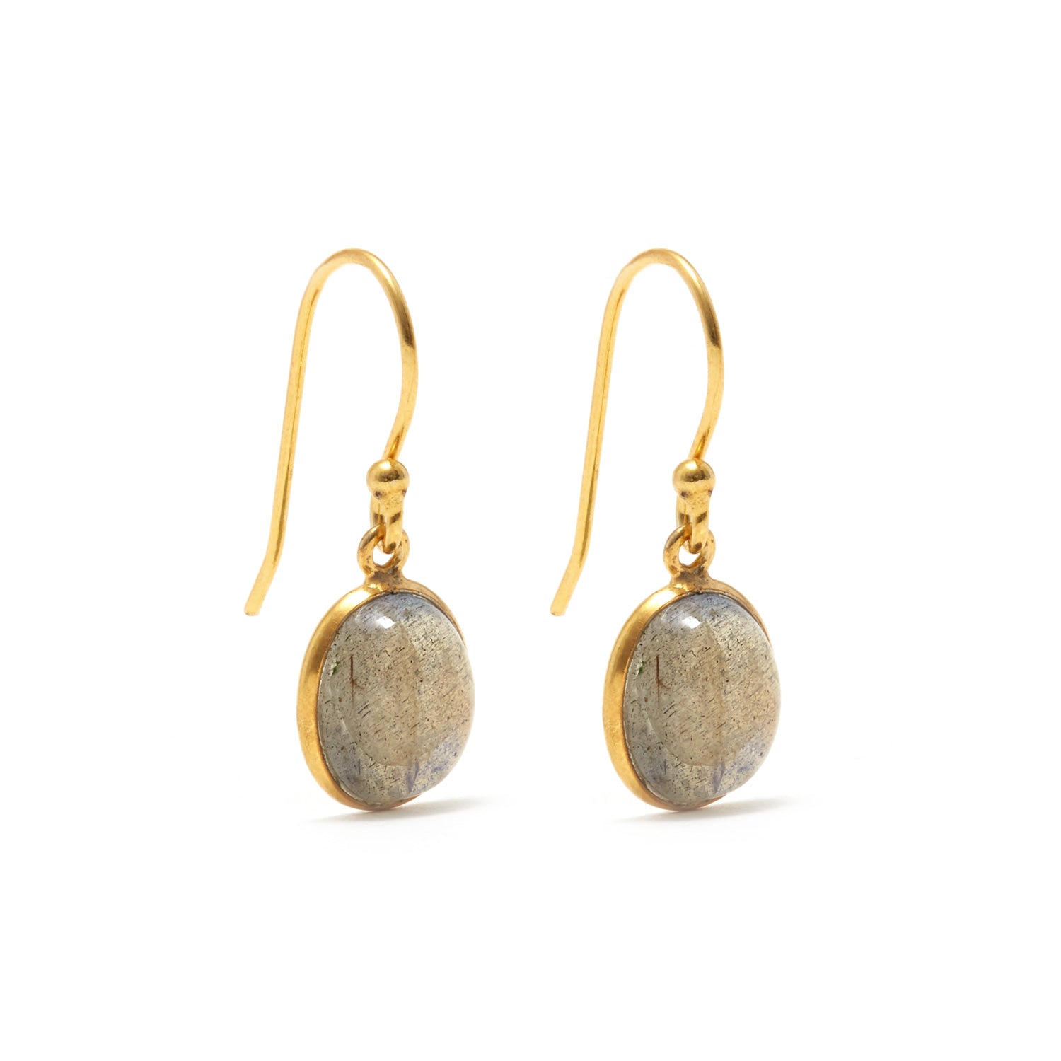 Jaipur Atelier Grey Moon Stone Petit Drop Earrings