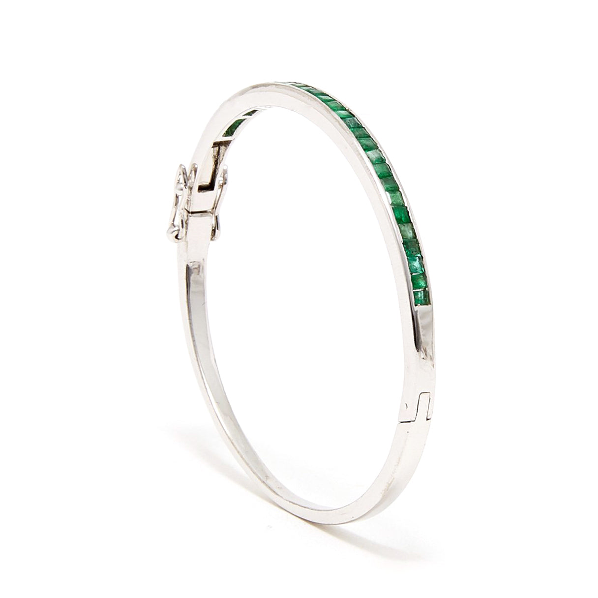 Emerald Baguette Bangle