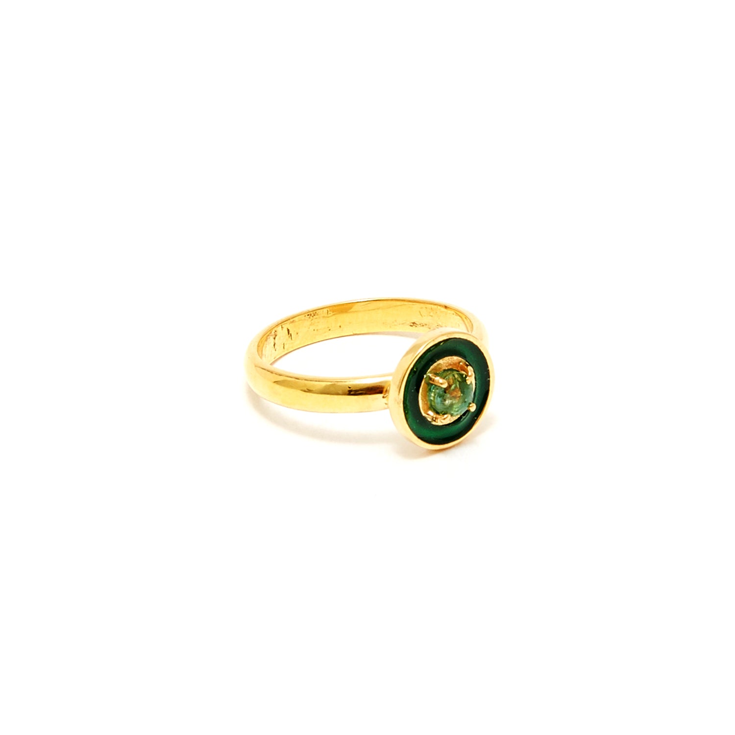 Petit Jai Emerald Enamel Four Ring