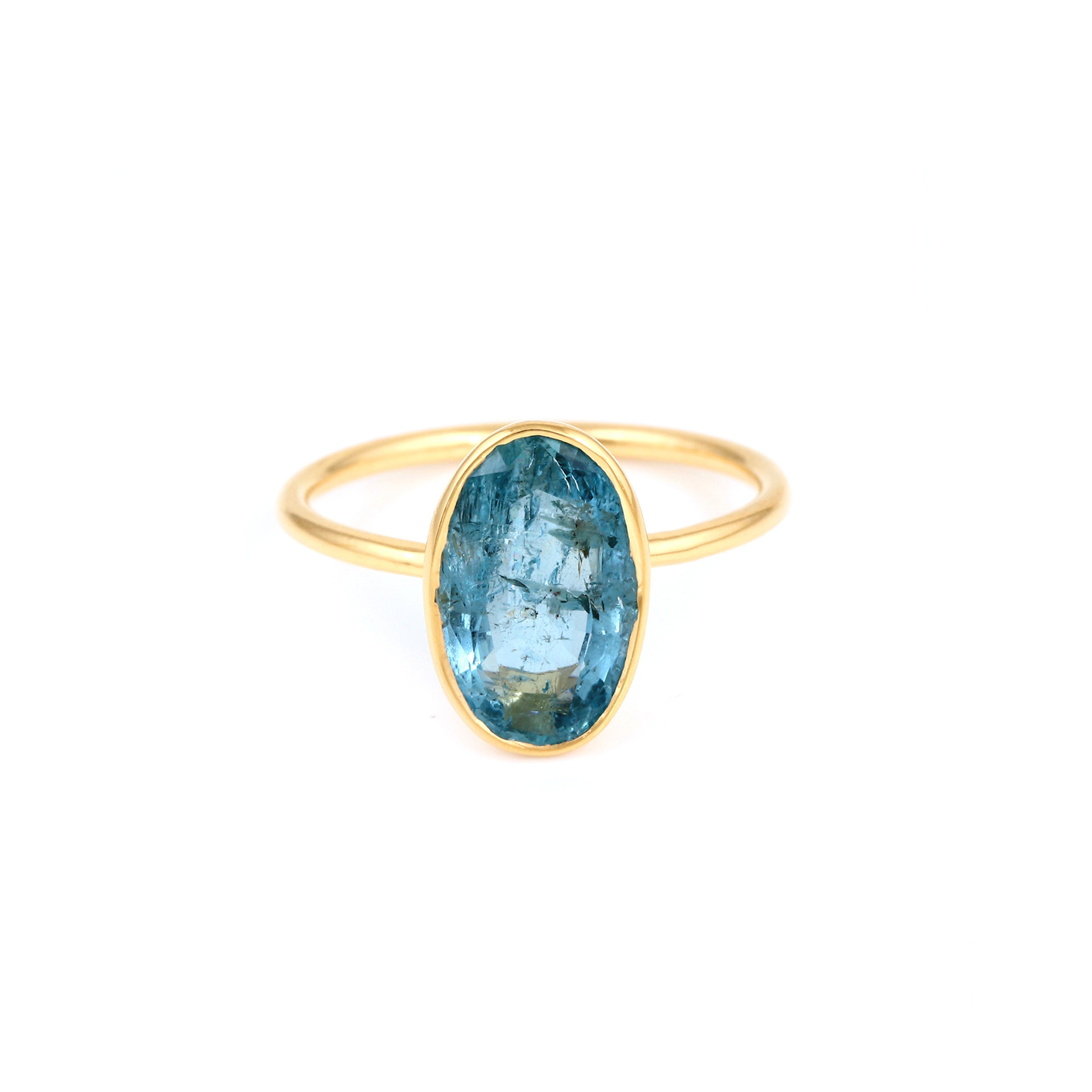 Azure Tourmaline Signet Ring