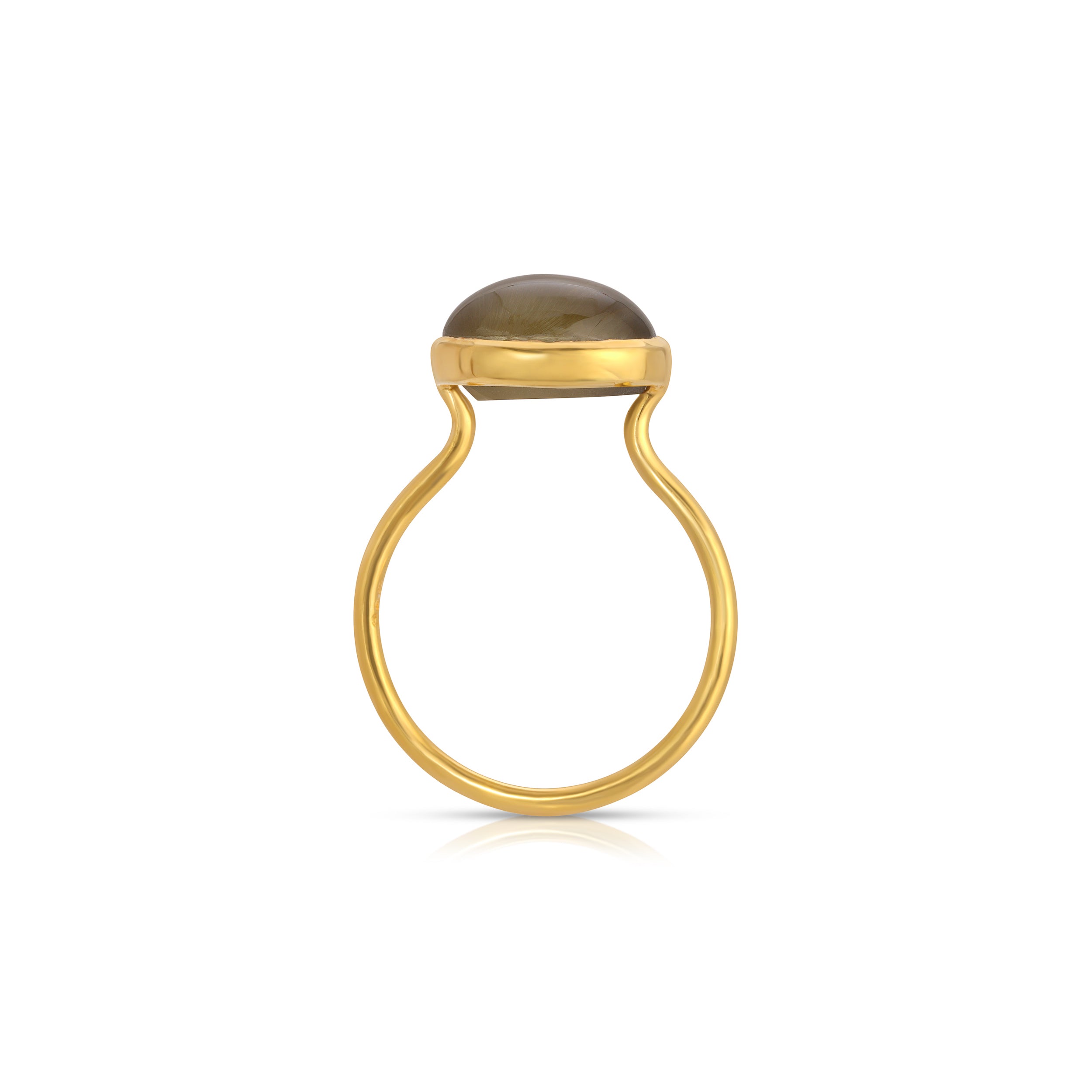 Oval Cats Eye Dome Ring