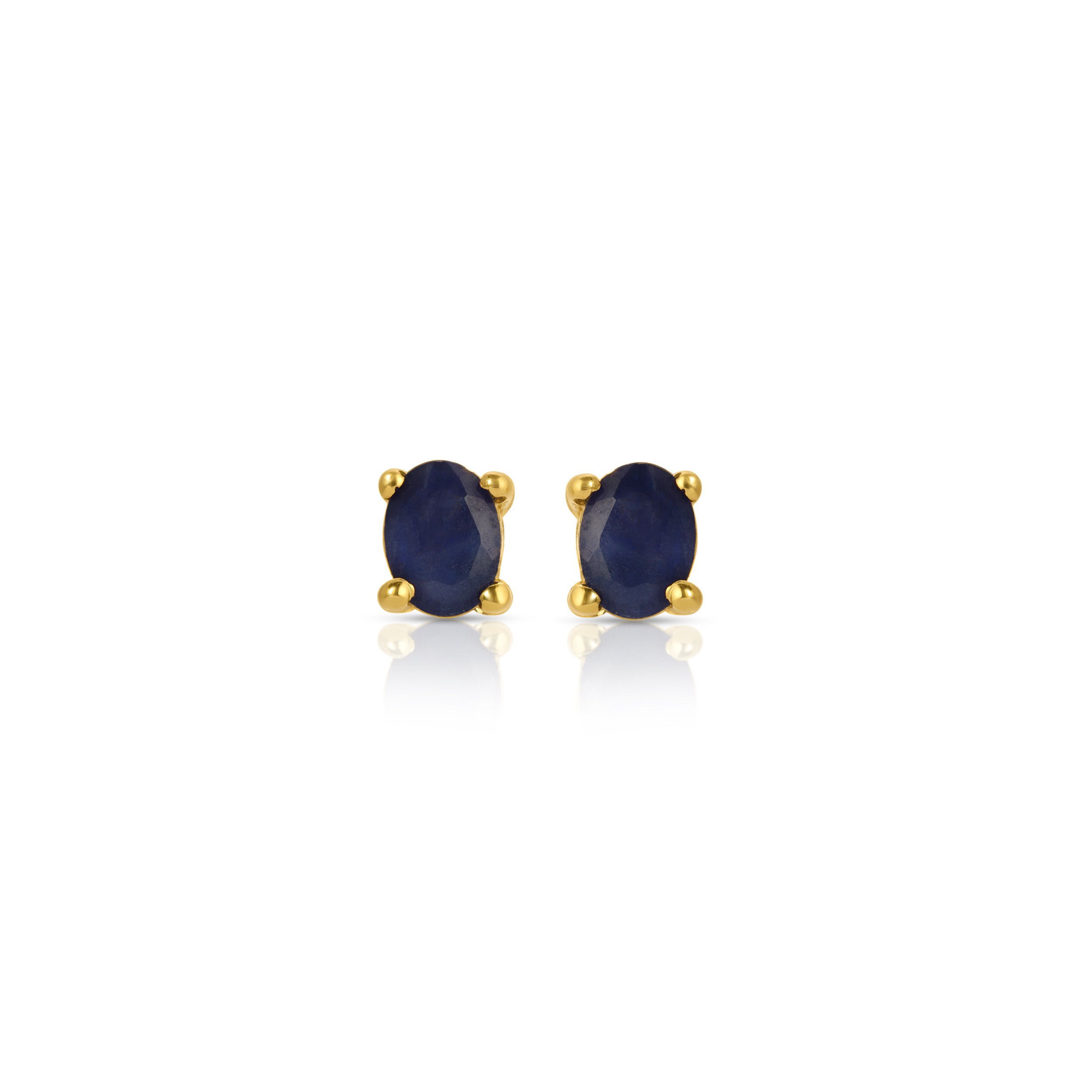 Petit Jai Oval Sapphire Stud Earrings