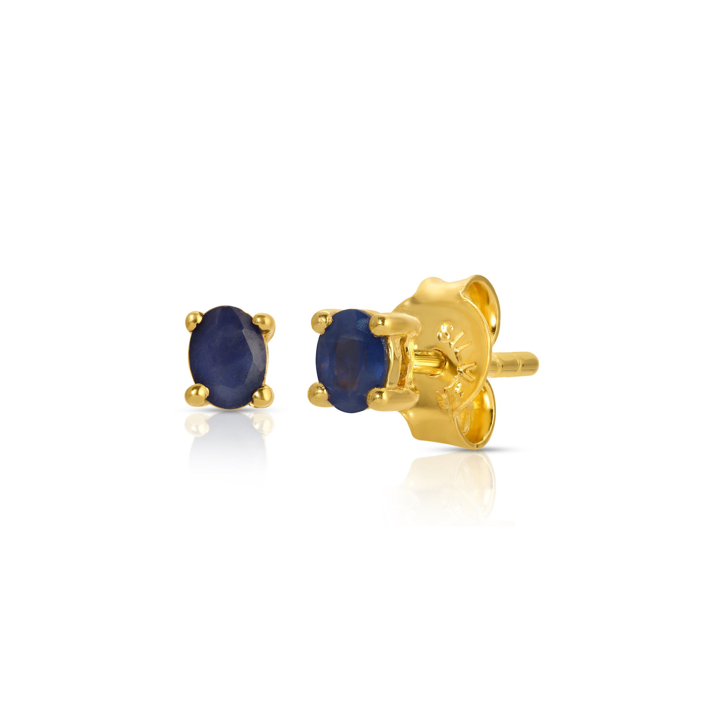 Petit Jai Oval Sapphire Stud Earrings