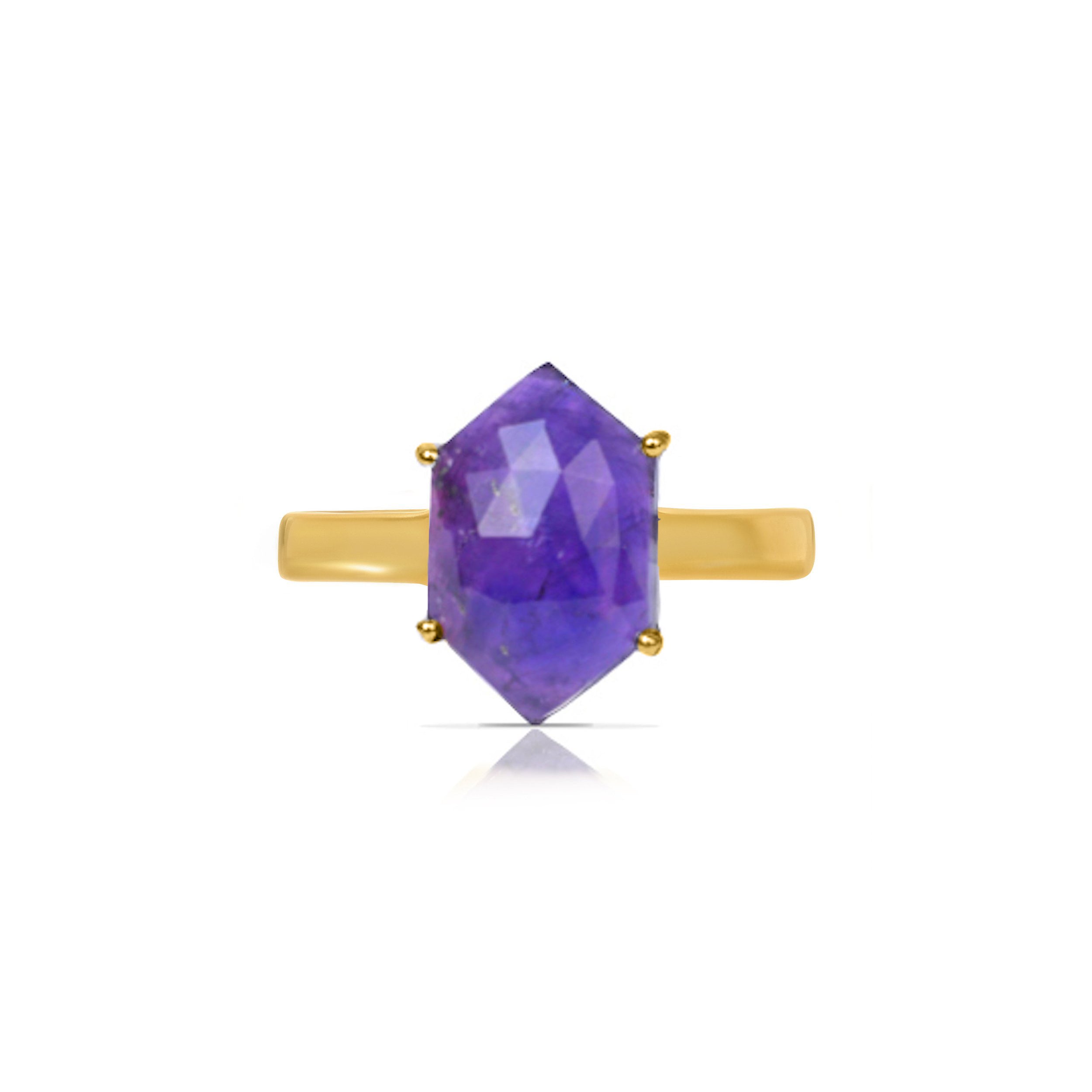 Honeycomb Purple Sapphire Ring.