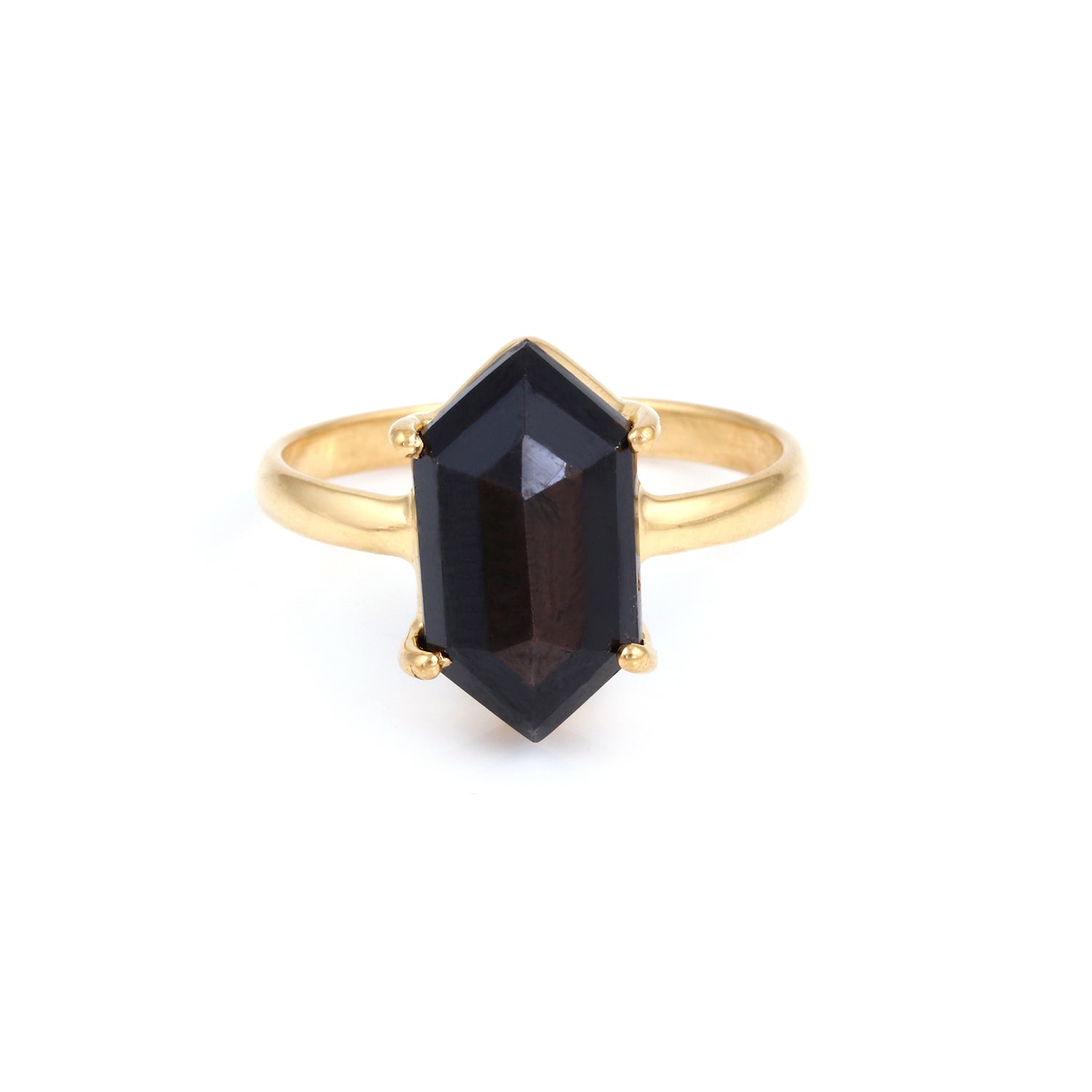 Honeycomb Black Sapphire Ring