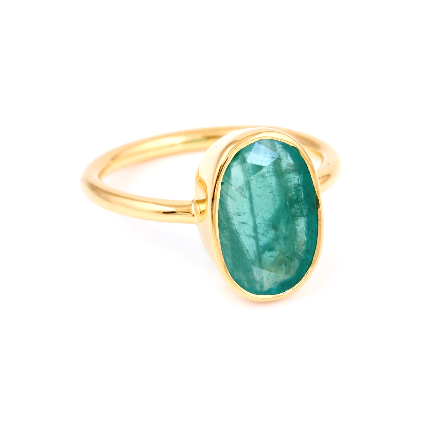 Emerald Oval Signet Ring