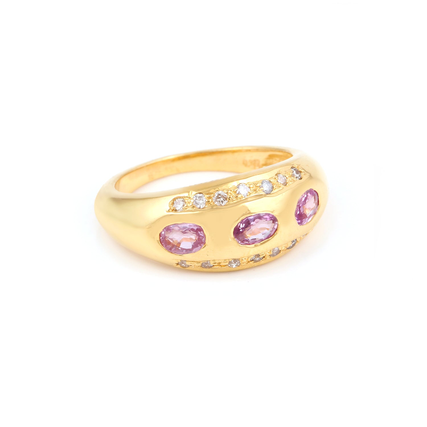 Pink Sapphire Puff Band