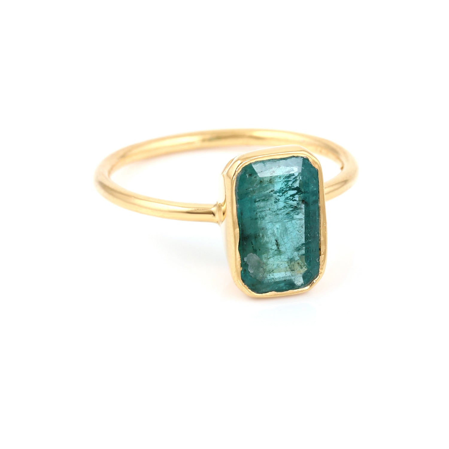 Emerald Cut Emerald Signet Ring