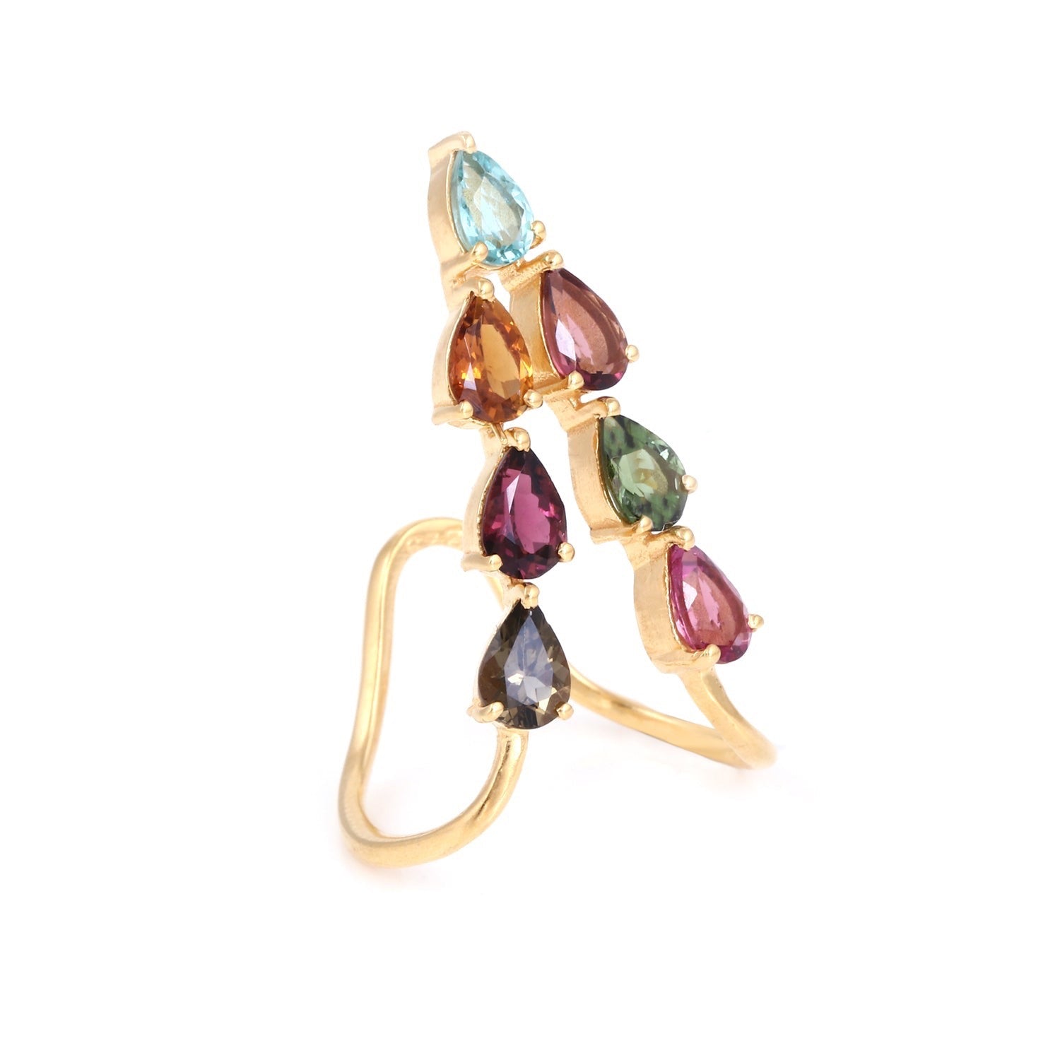 Tourmaline V Cocktail Ring