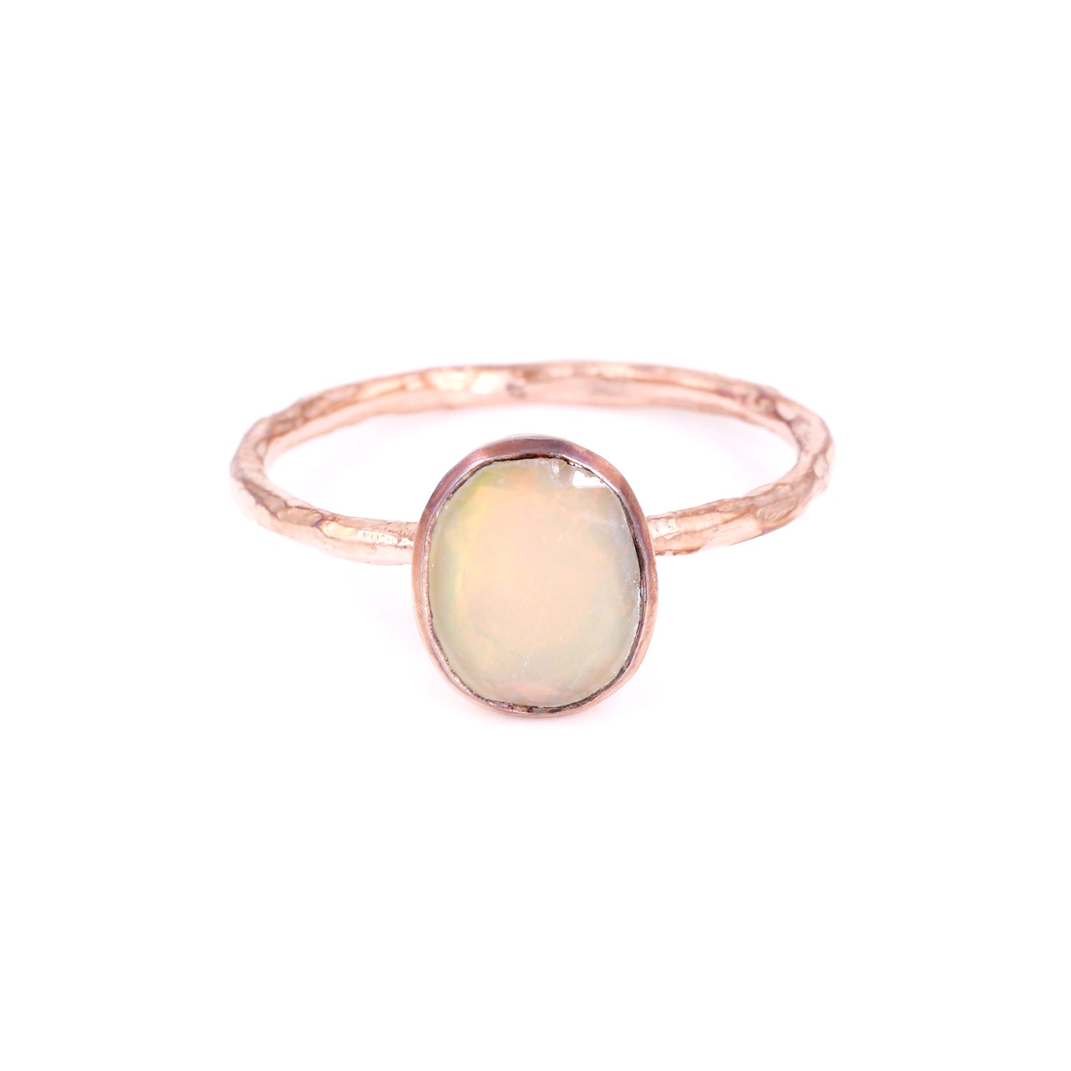 Opal Rose Oval Ring