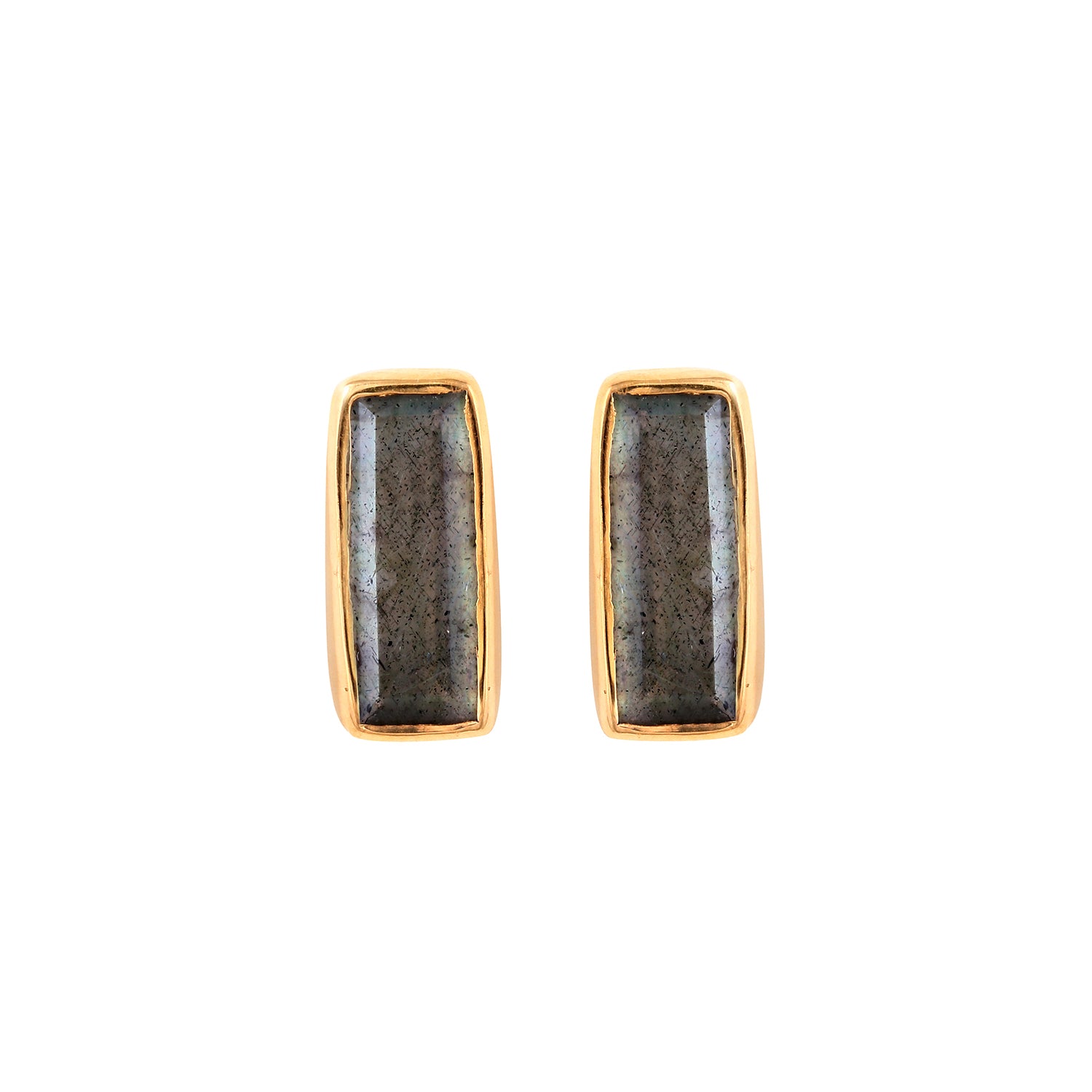 Black Moonstone Dash Studs