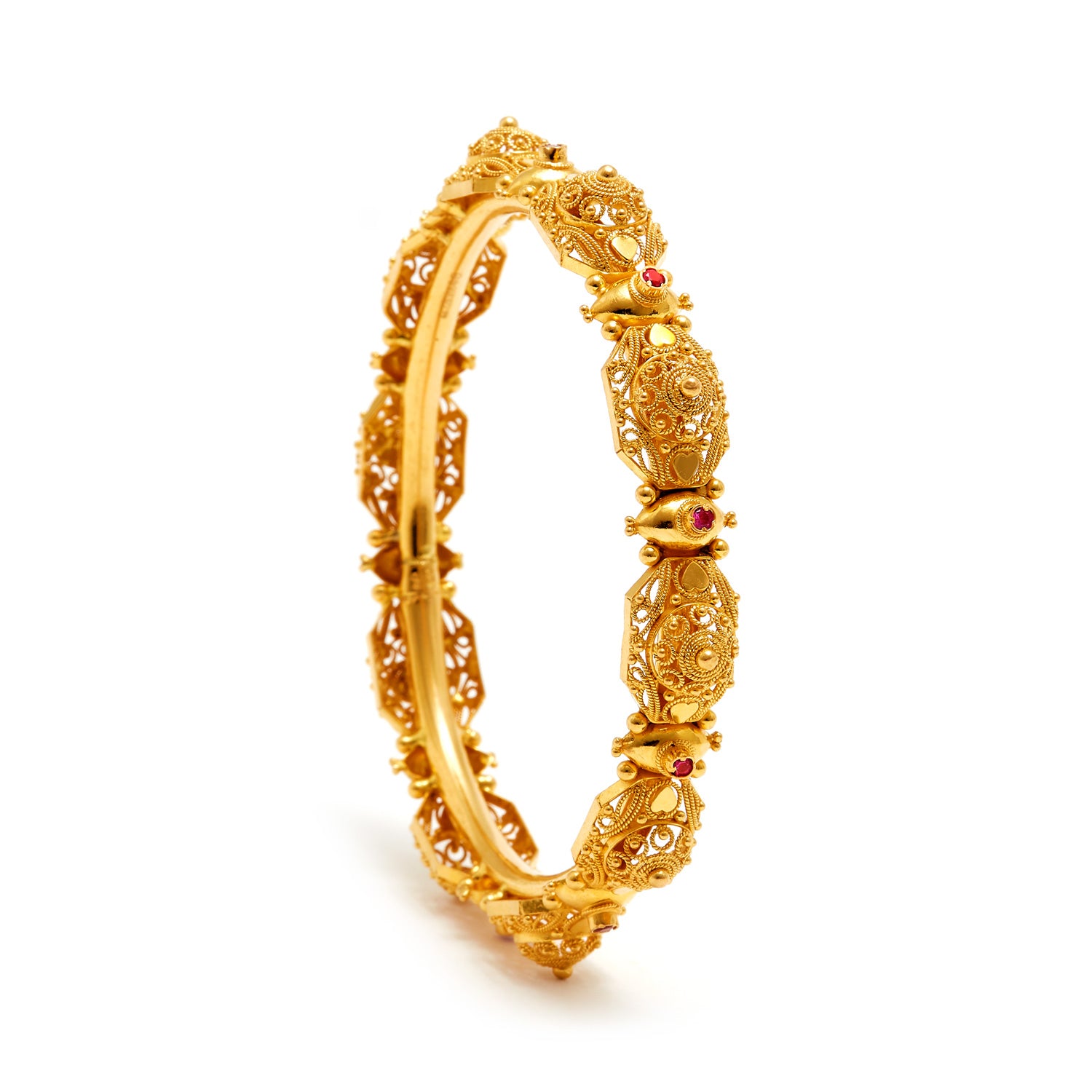 Jaipur Atelier The Ruby Filigree Bangle