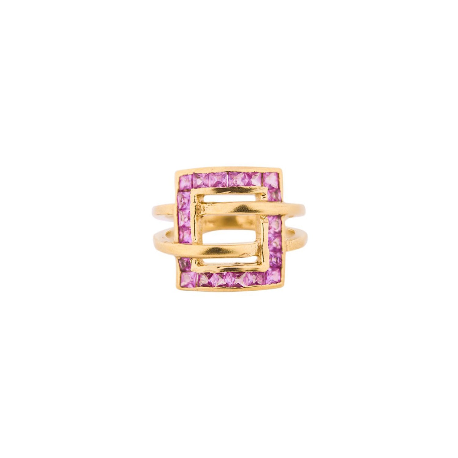 Gunnu Pink Sapphire Signet Ring