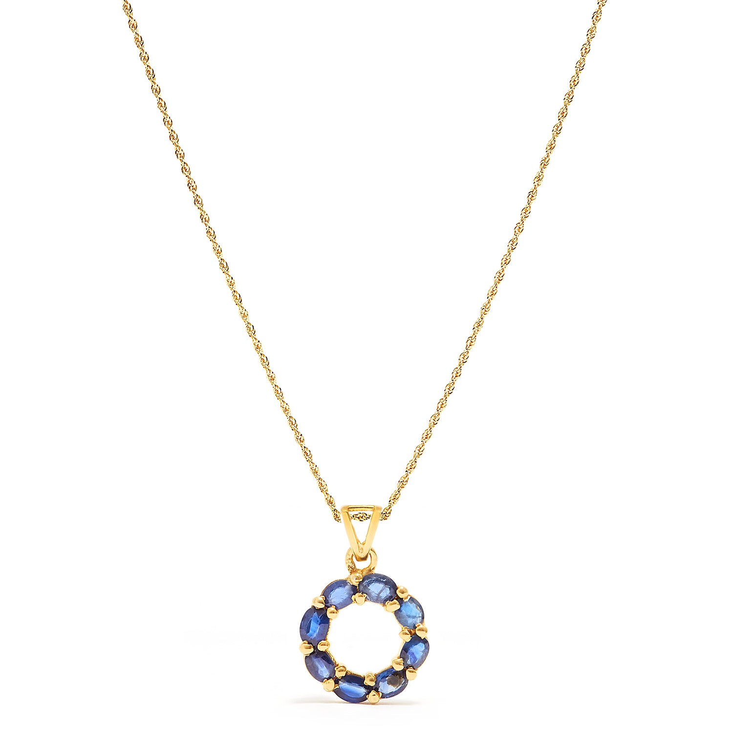 Sapphire Cirque Pendant-Necklace-Jaipur Atelier