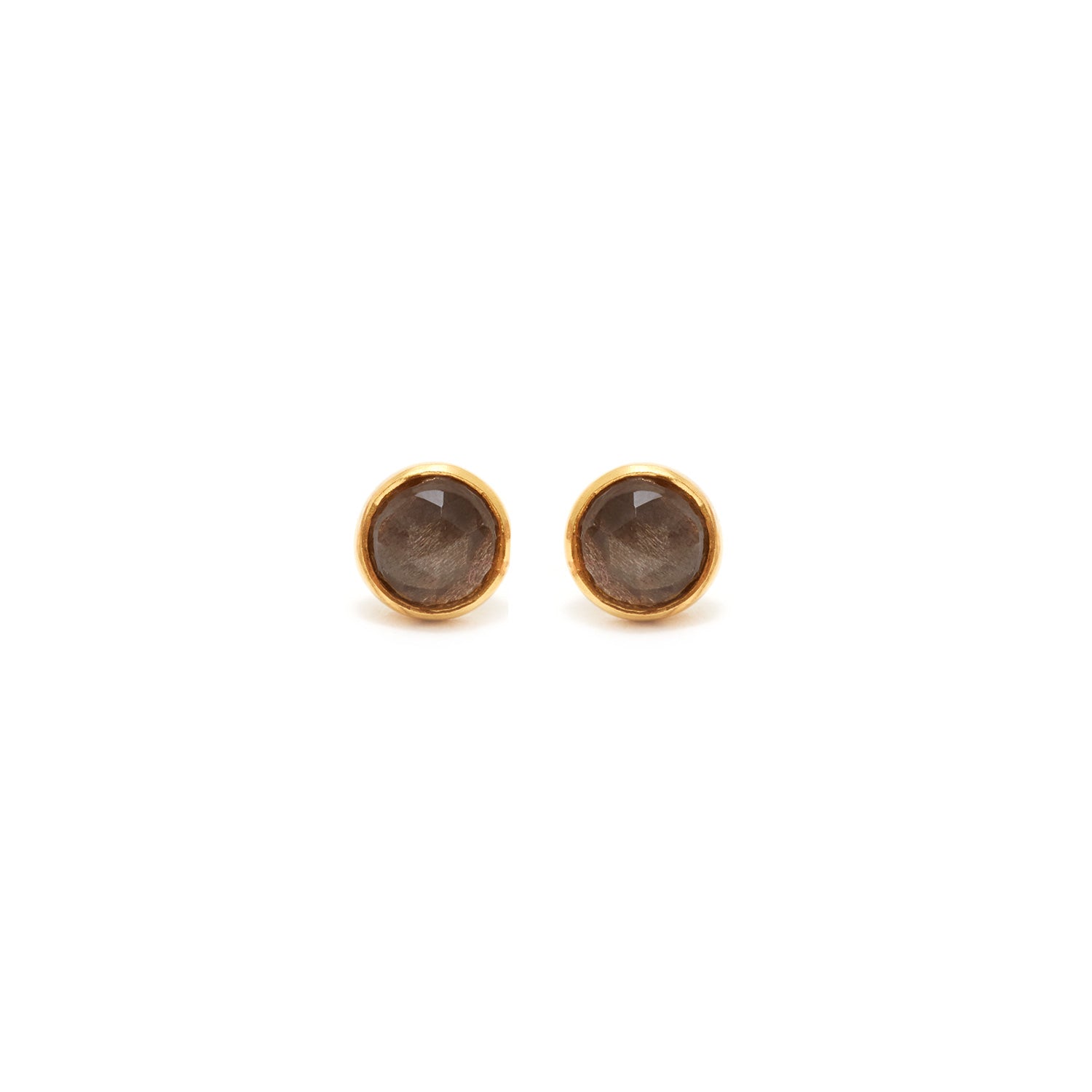 Petit Jai Black Moon Stone Earrings
