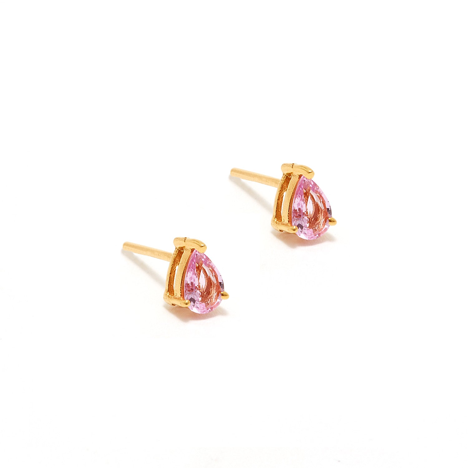 Pink Sapphire Earrings-Earrings-Jaipur Atelier