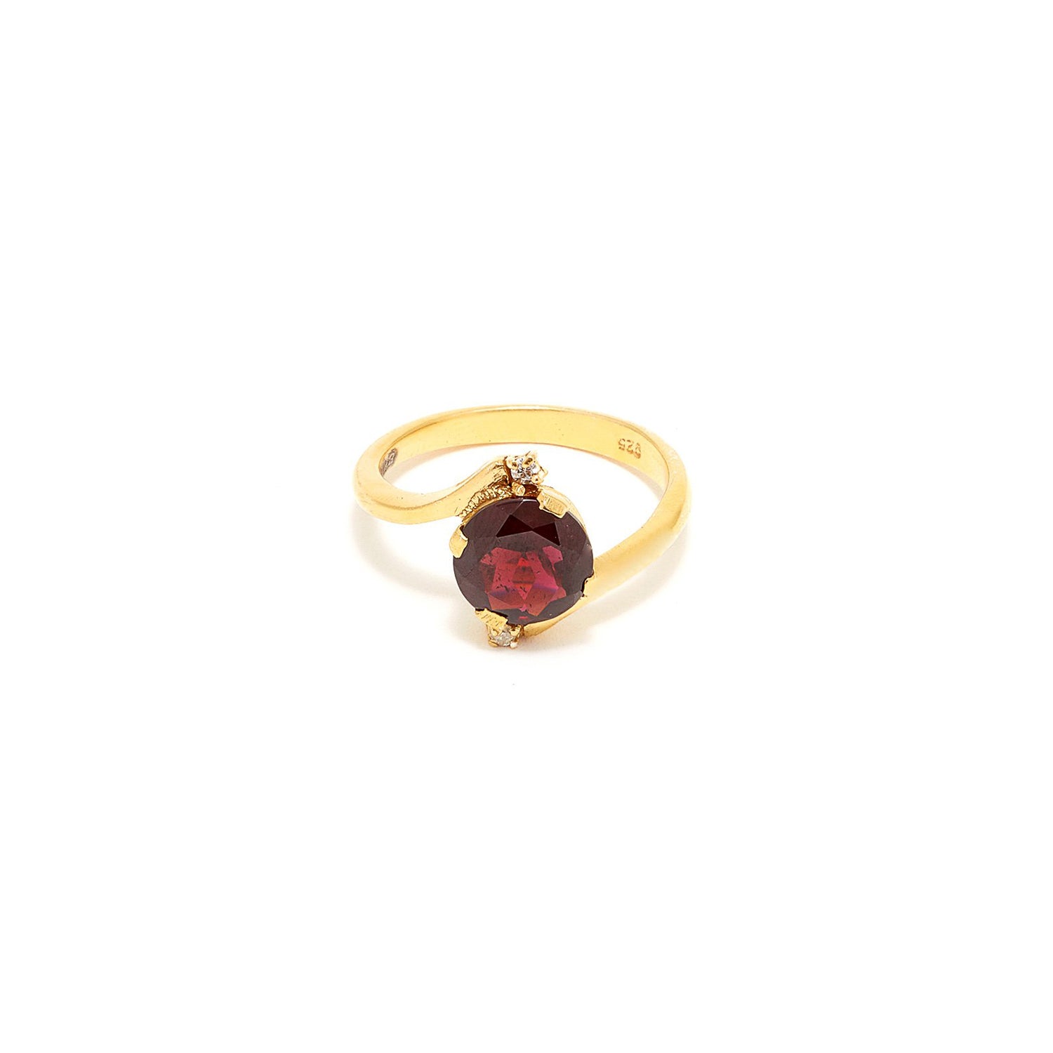 Nouveau Garnet Diamond Ring