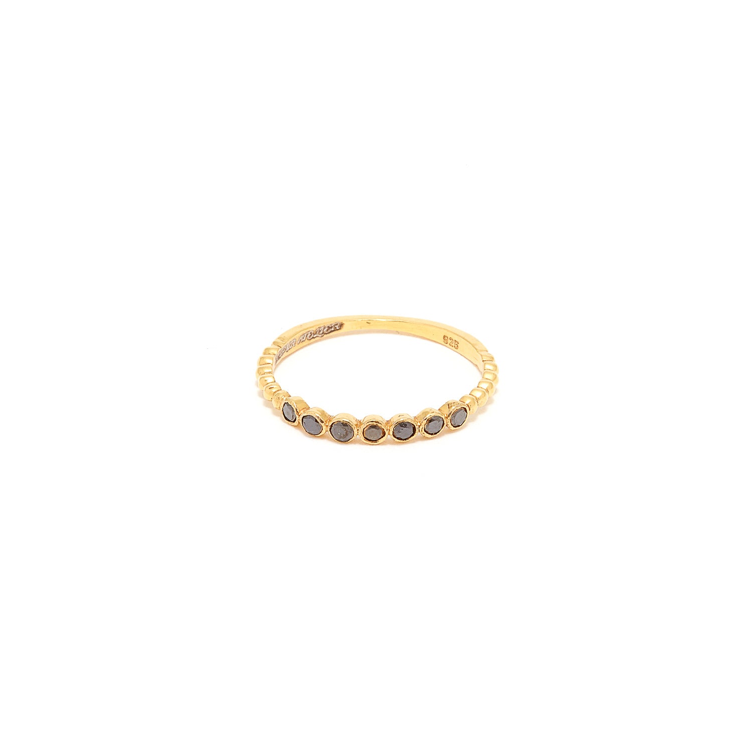 Black Diamond Seven Stack Ring-Ring-Jaipur Atelier