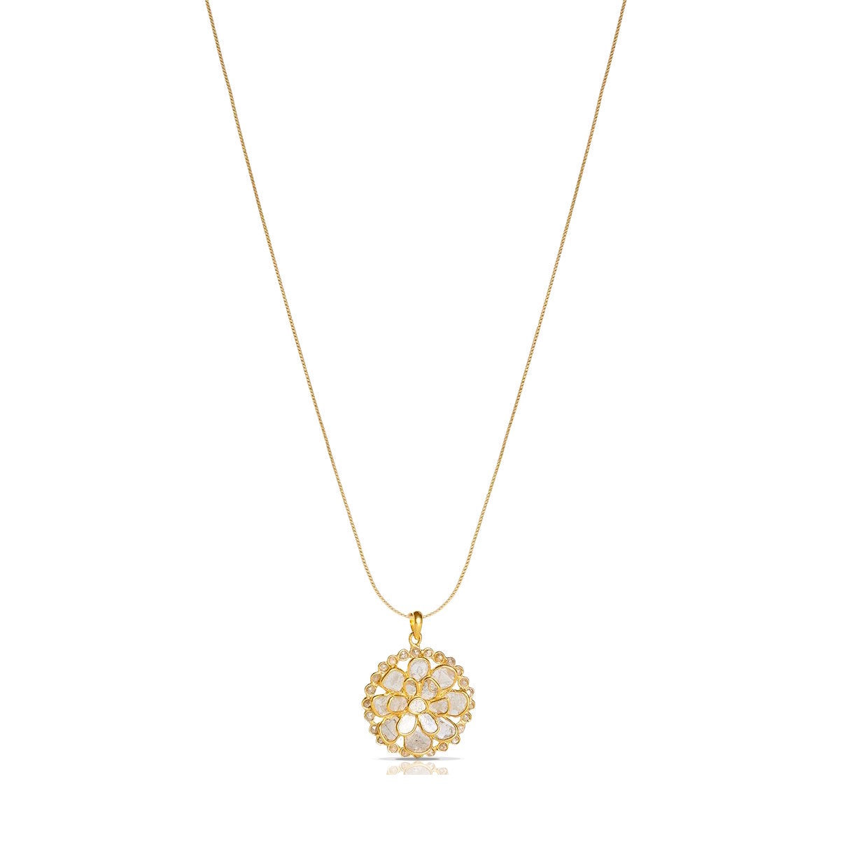 Diaphanous Diamonds Rose Cut Pendant