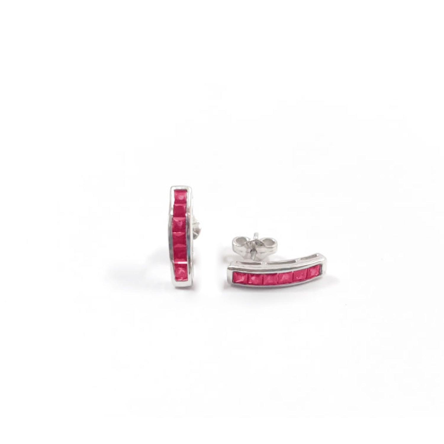 Ruby Baguette Sticks-Earrings-Jaipur Atelier