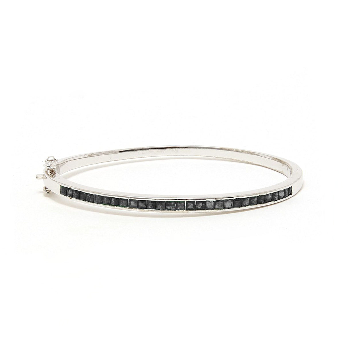 Black Diamond Baguette Bangle