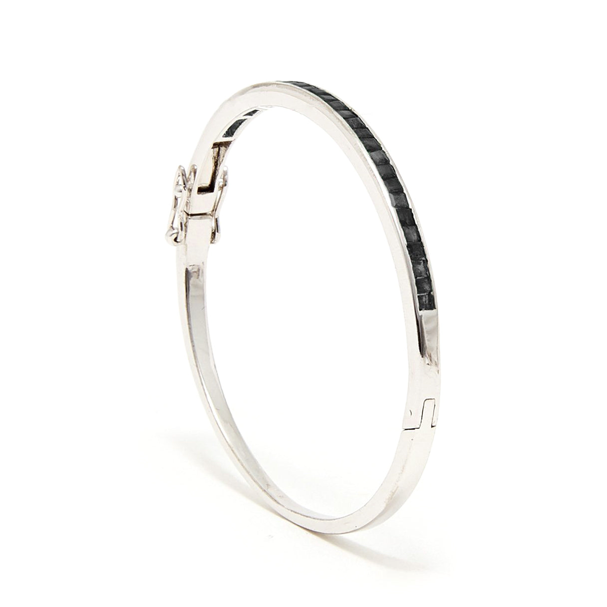 Black Diamond Baguette Bangle