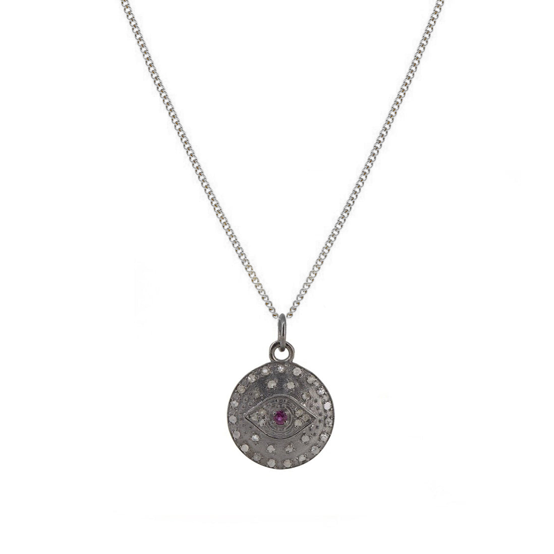 Ruby Diamond Black Eye Pendant