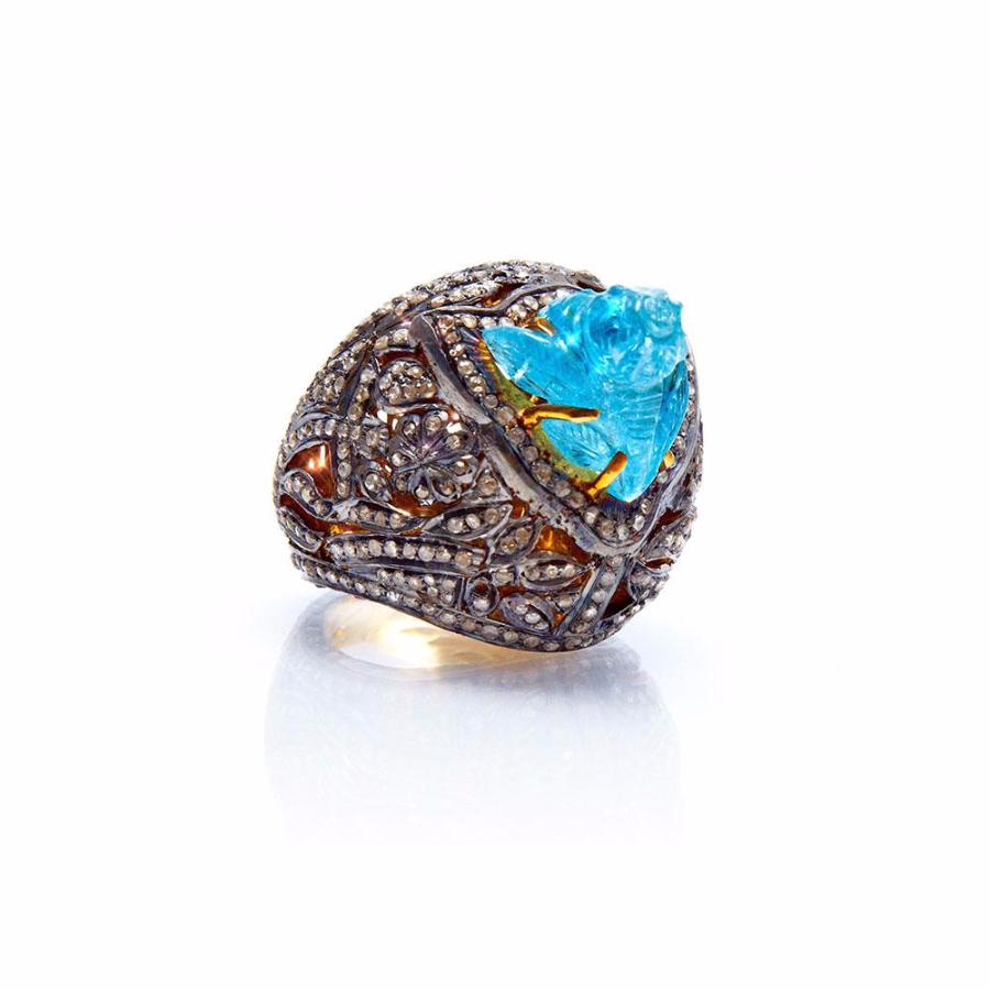 Jaipur Atelier Aqua Flora Ring