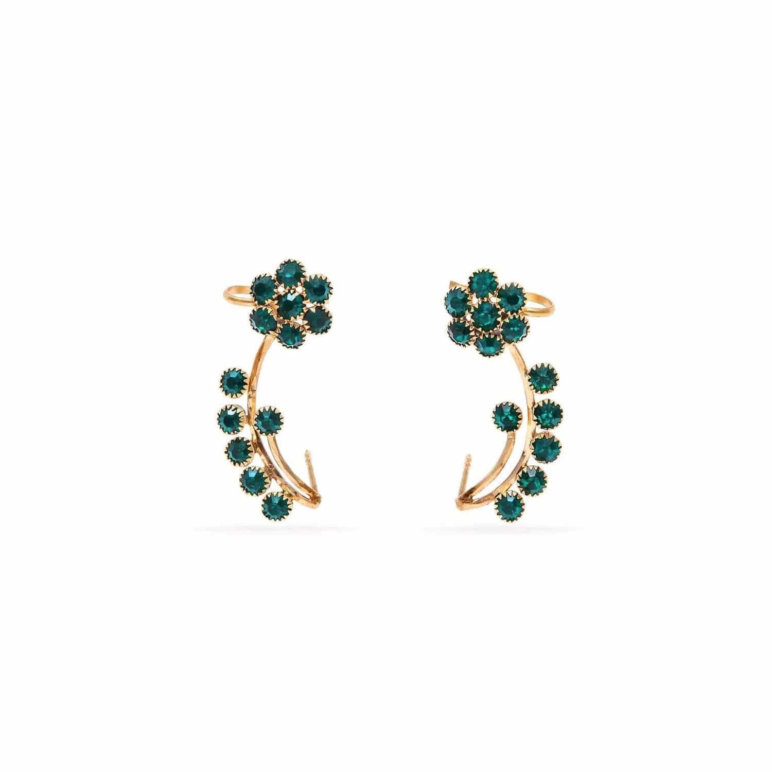 Jaipur Atelier Green Topaz Ear Cuffs