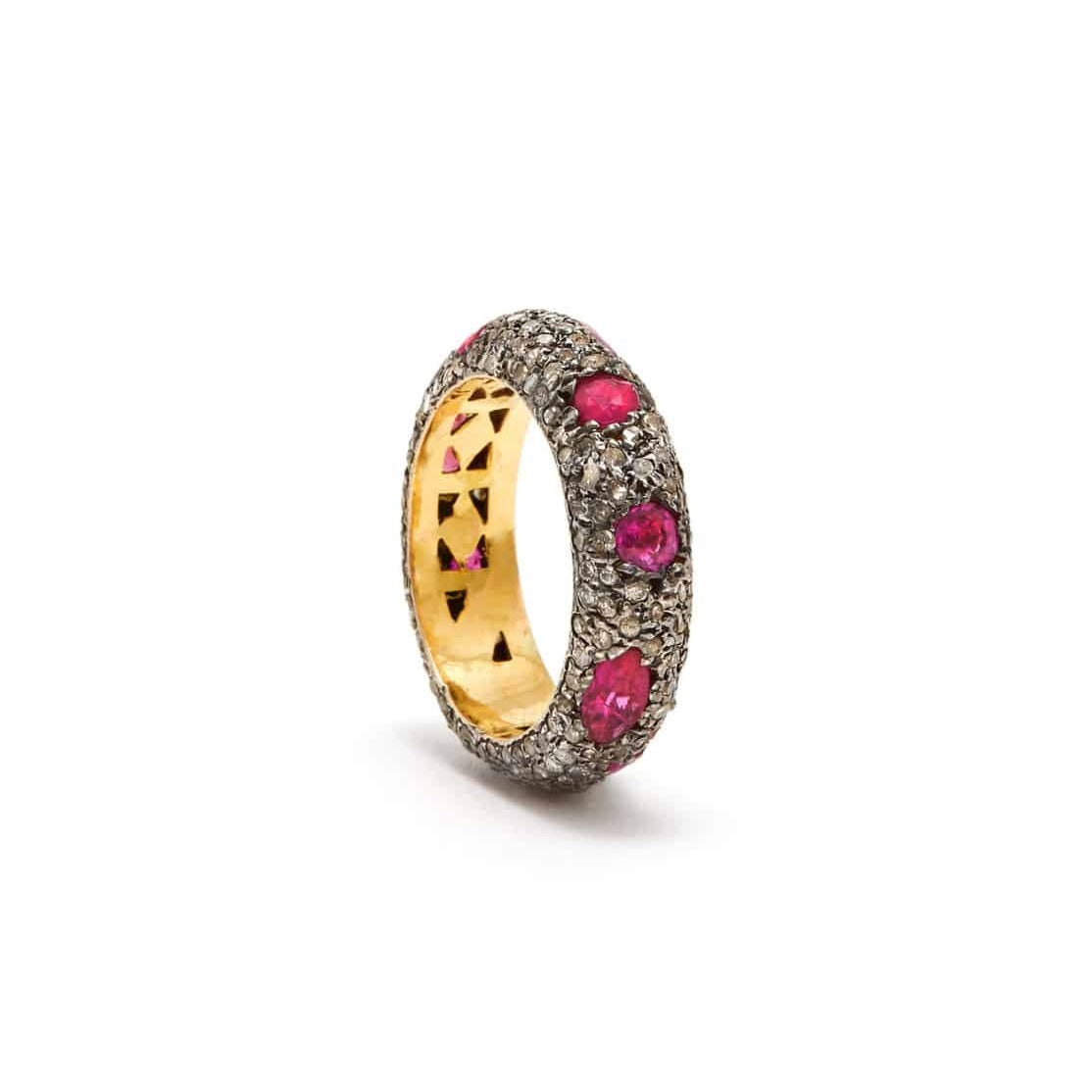 Pinky Parve Ruby Ring