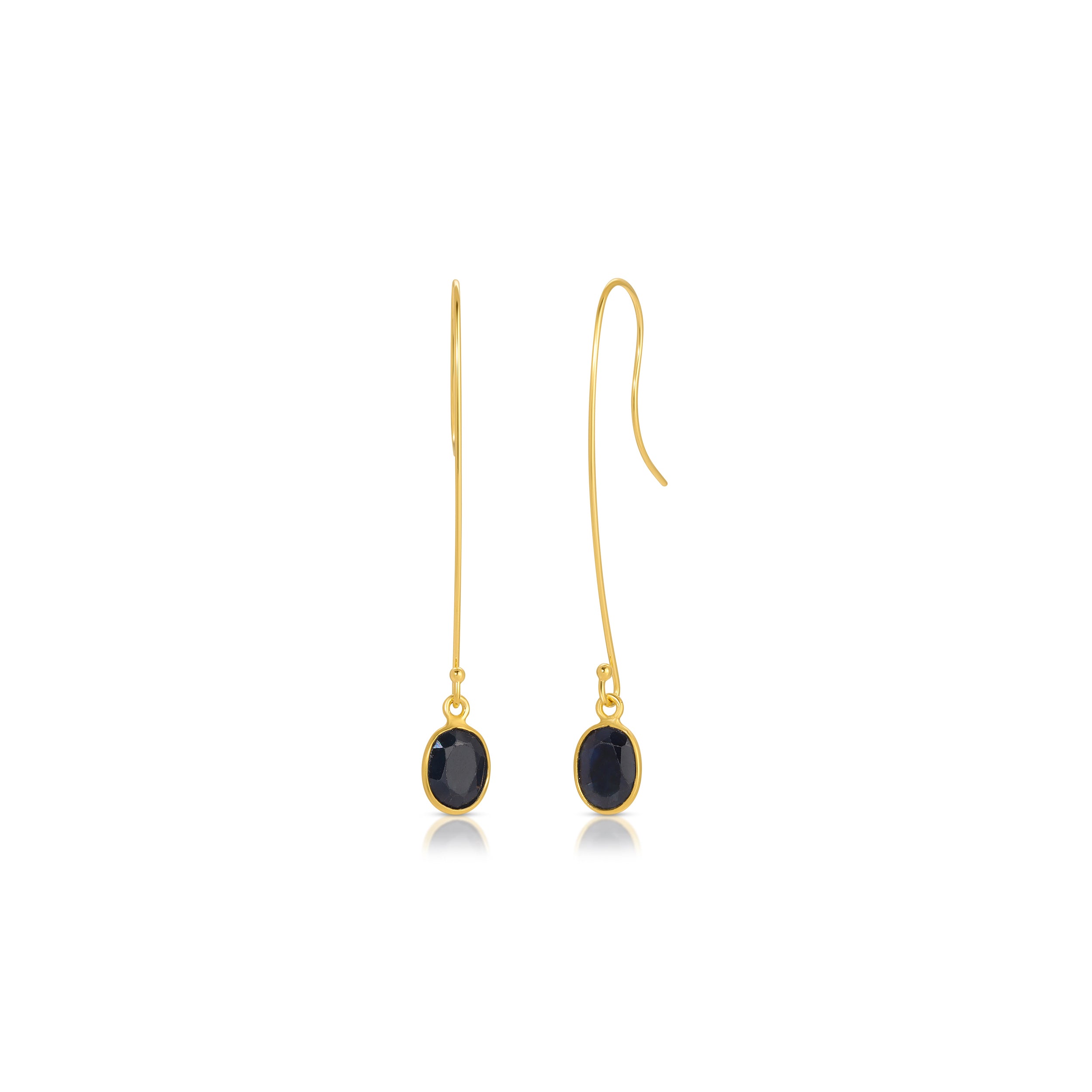 Milly Sapphire Abstract Hook Earrings