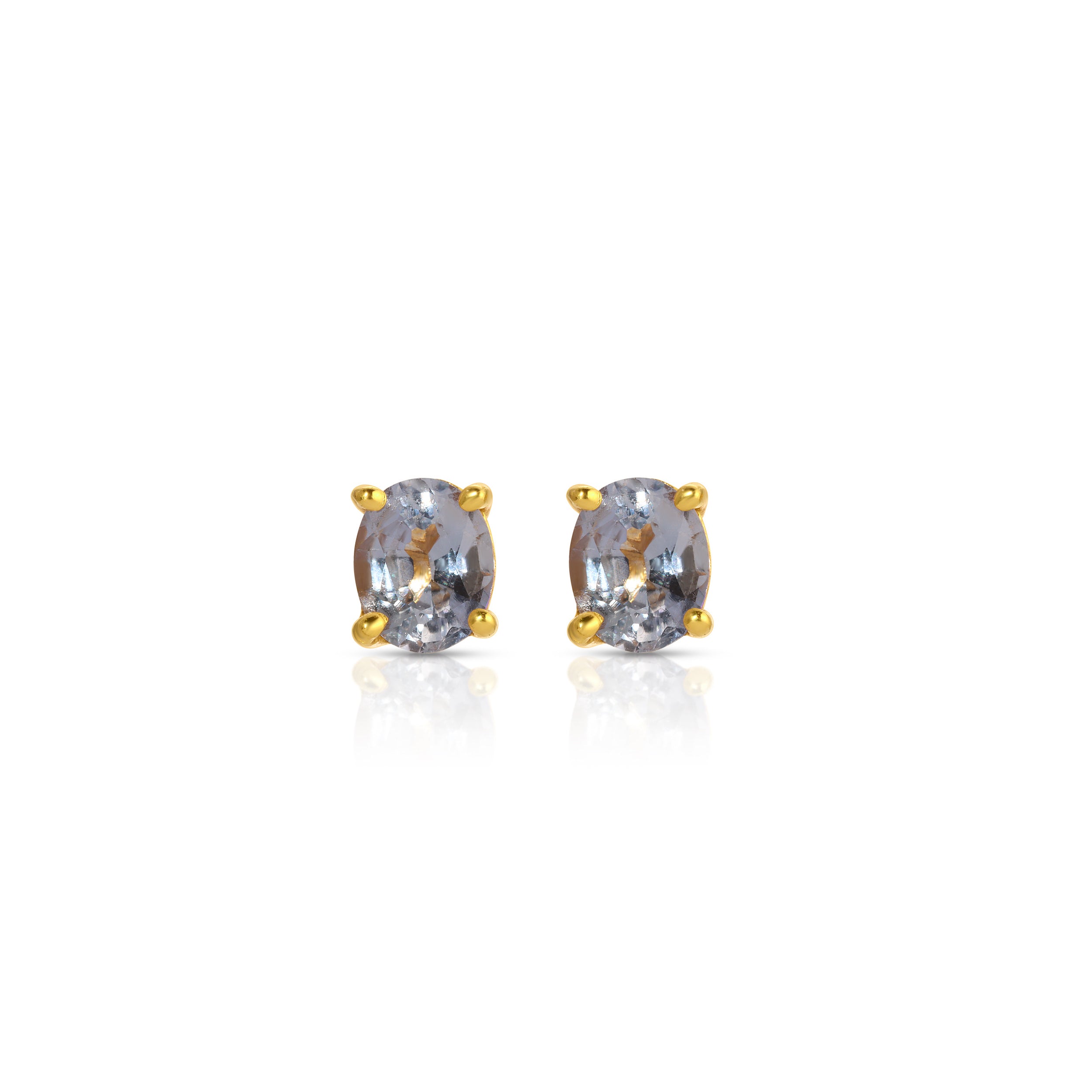 Ice Sapphire Stud Earrings
