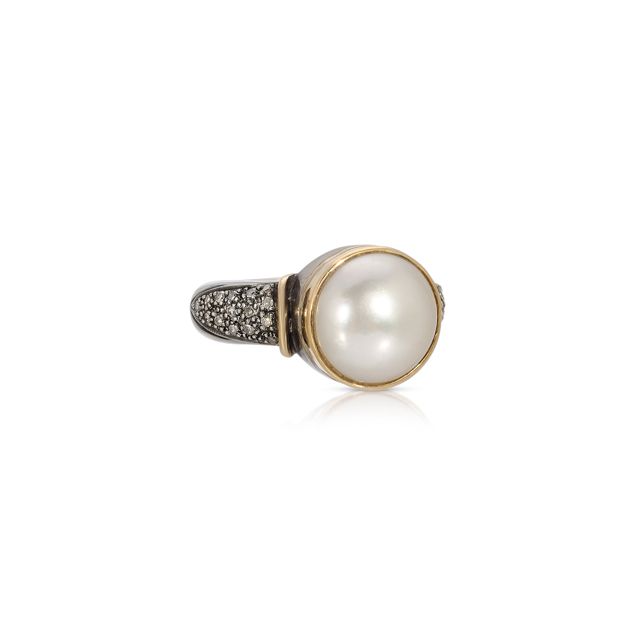 Pearl Diamond Enhancer Dress Ring