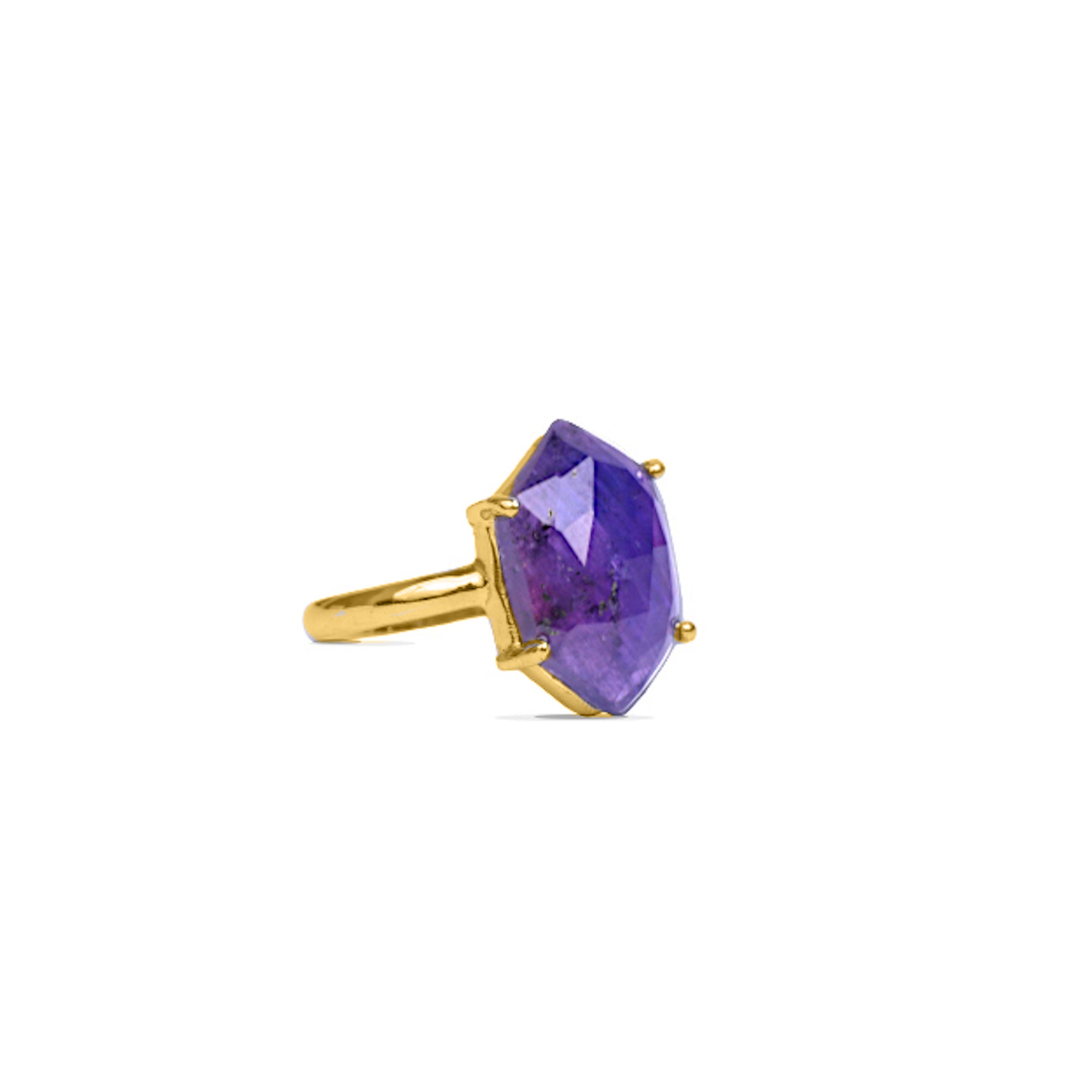 Honeycomb Purple Sapphire Ring.