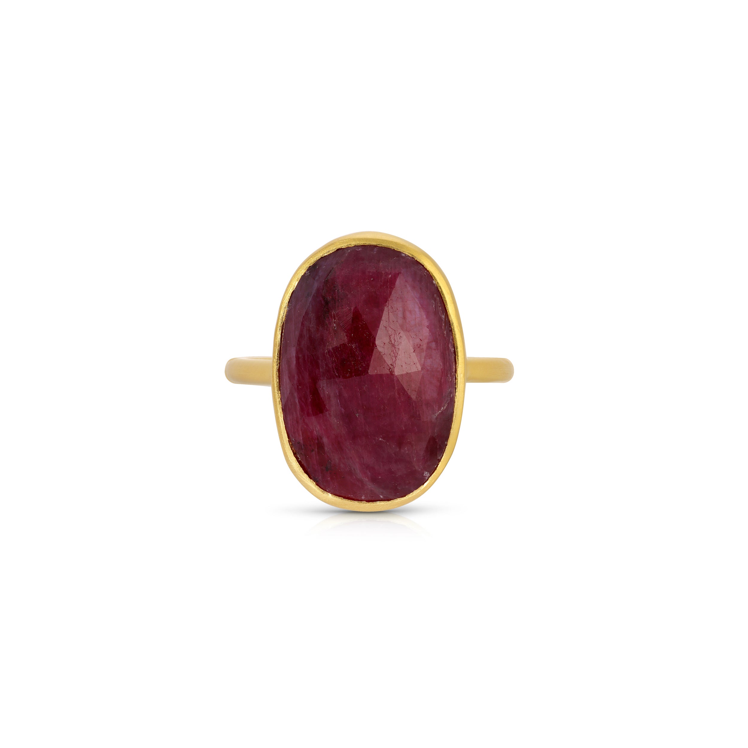 Ruby Oval Dome Ring