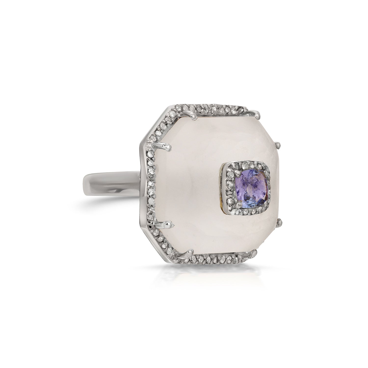 Sapphire Crystal Diamond Cocktail Ring