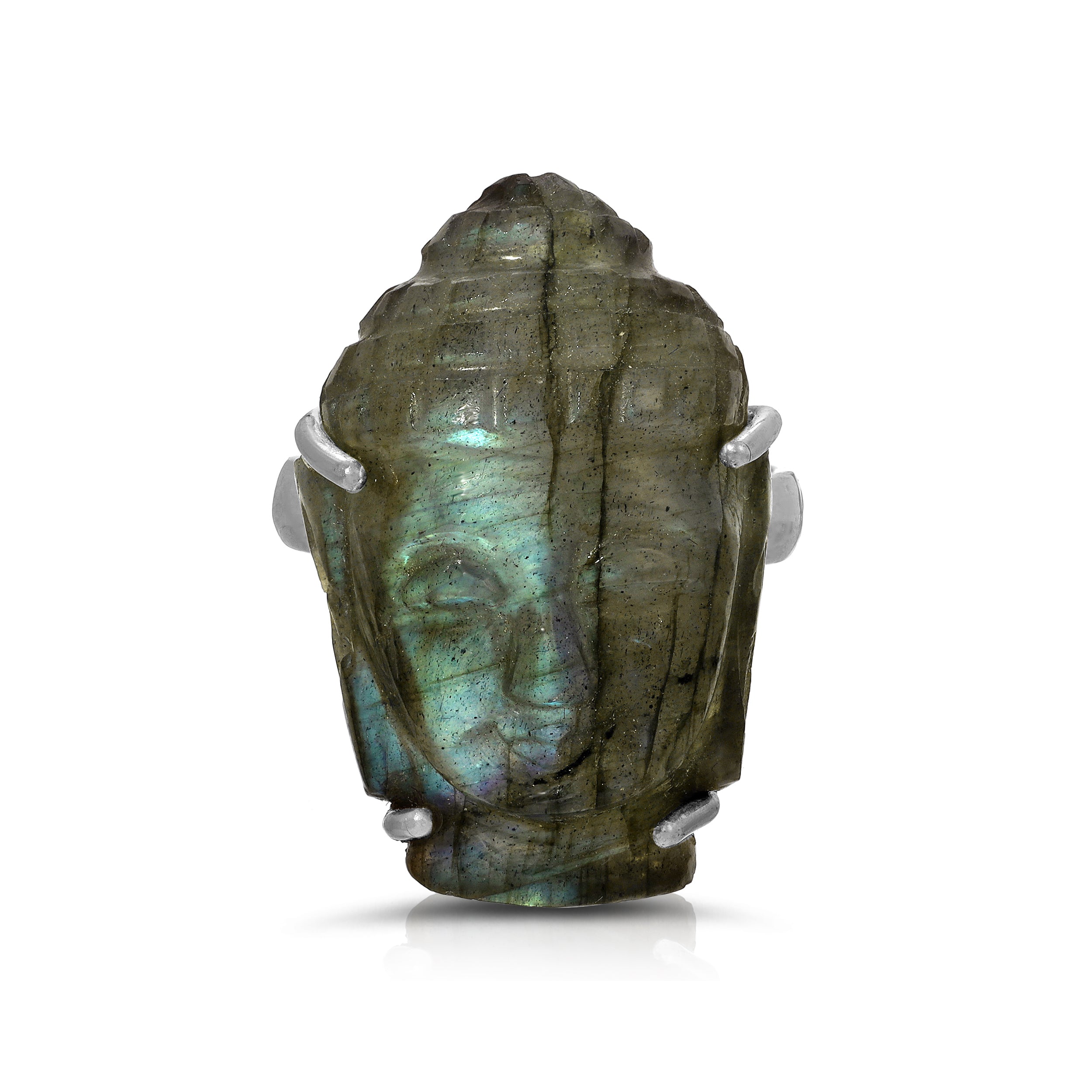 Labradorite Buddha Cocktail Ring