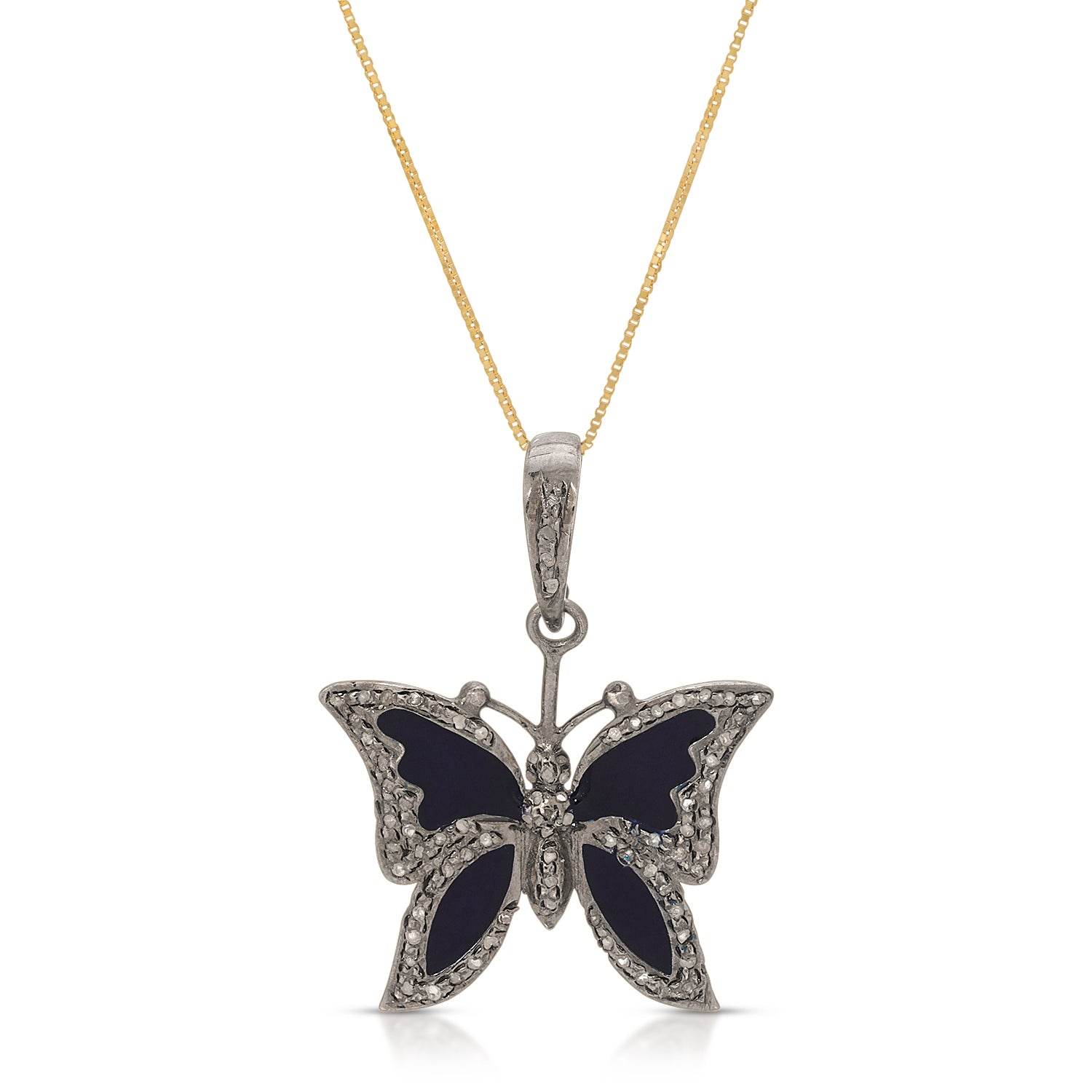 Diamond Butterfly Pendant