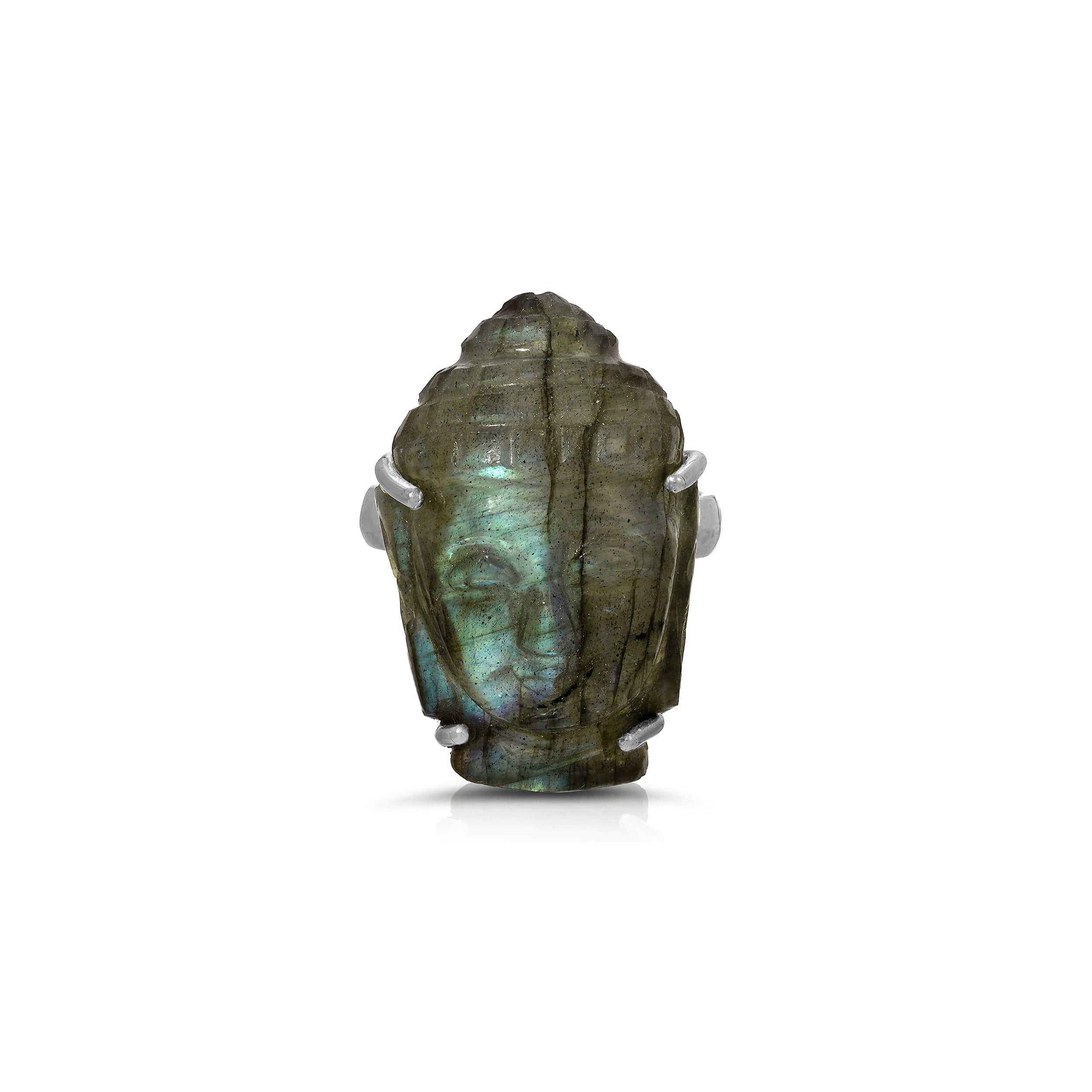 Labradorite Buddha Cocktail Ring