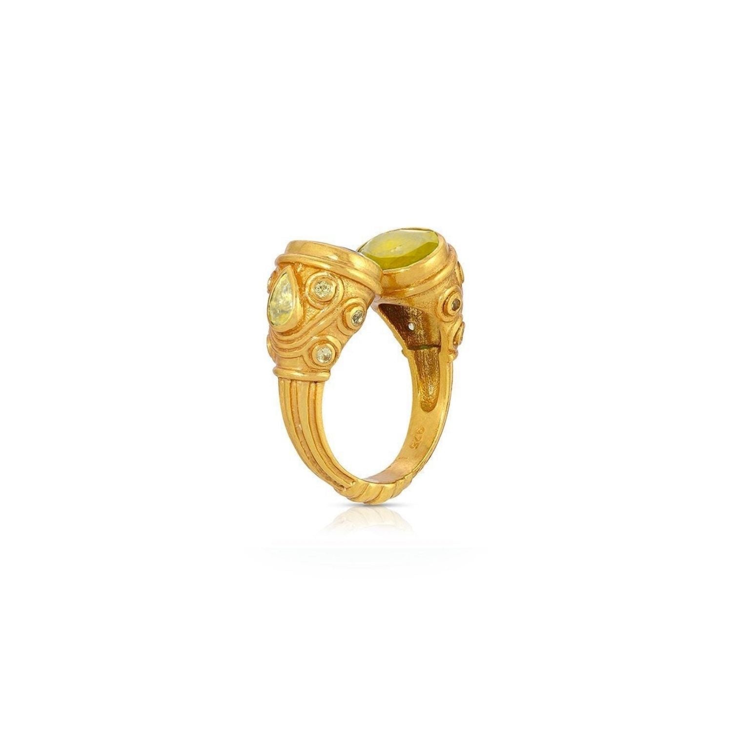 Yellow Sapphire Maharani Ring
