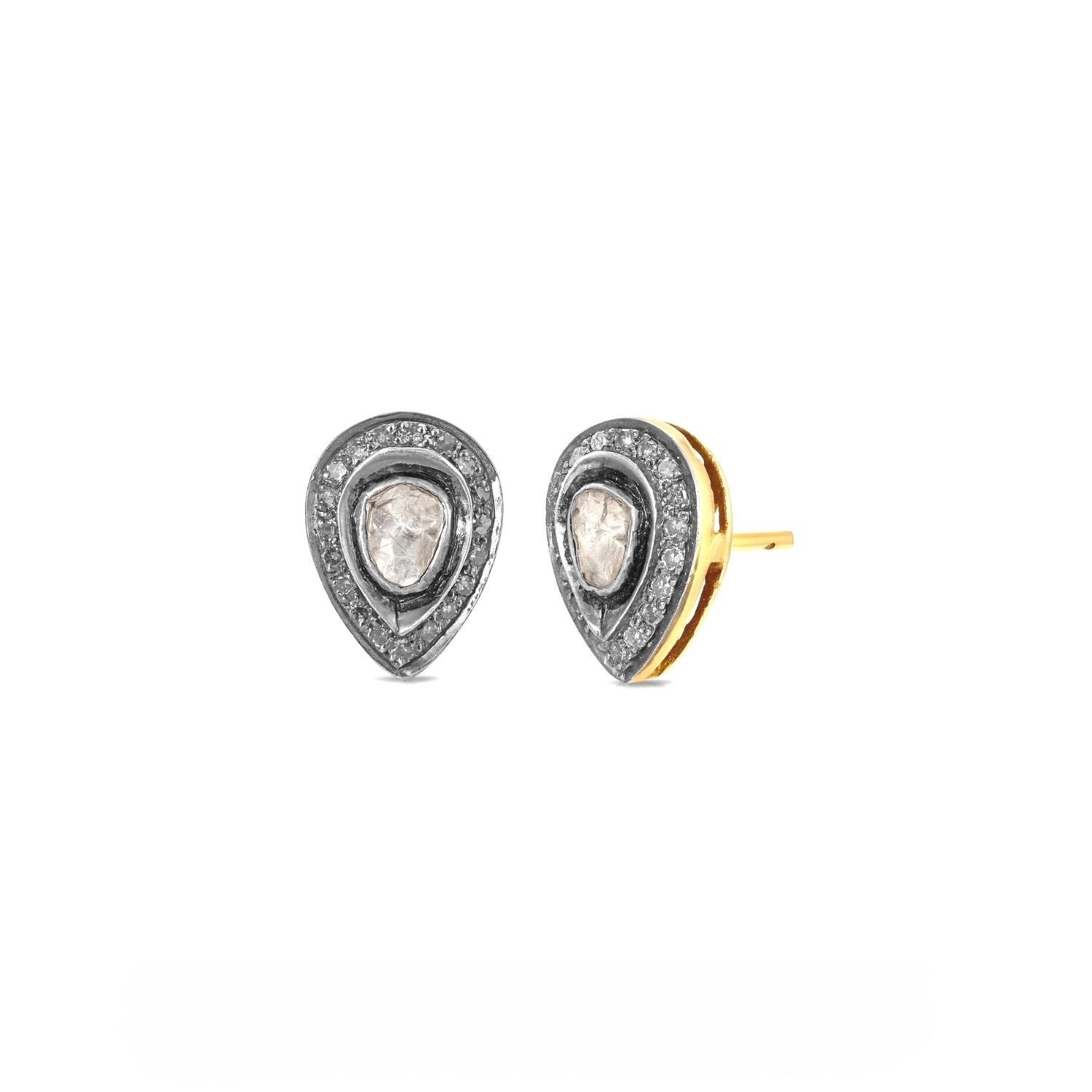 Jaipur Diamond Pear Studs