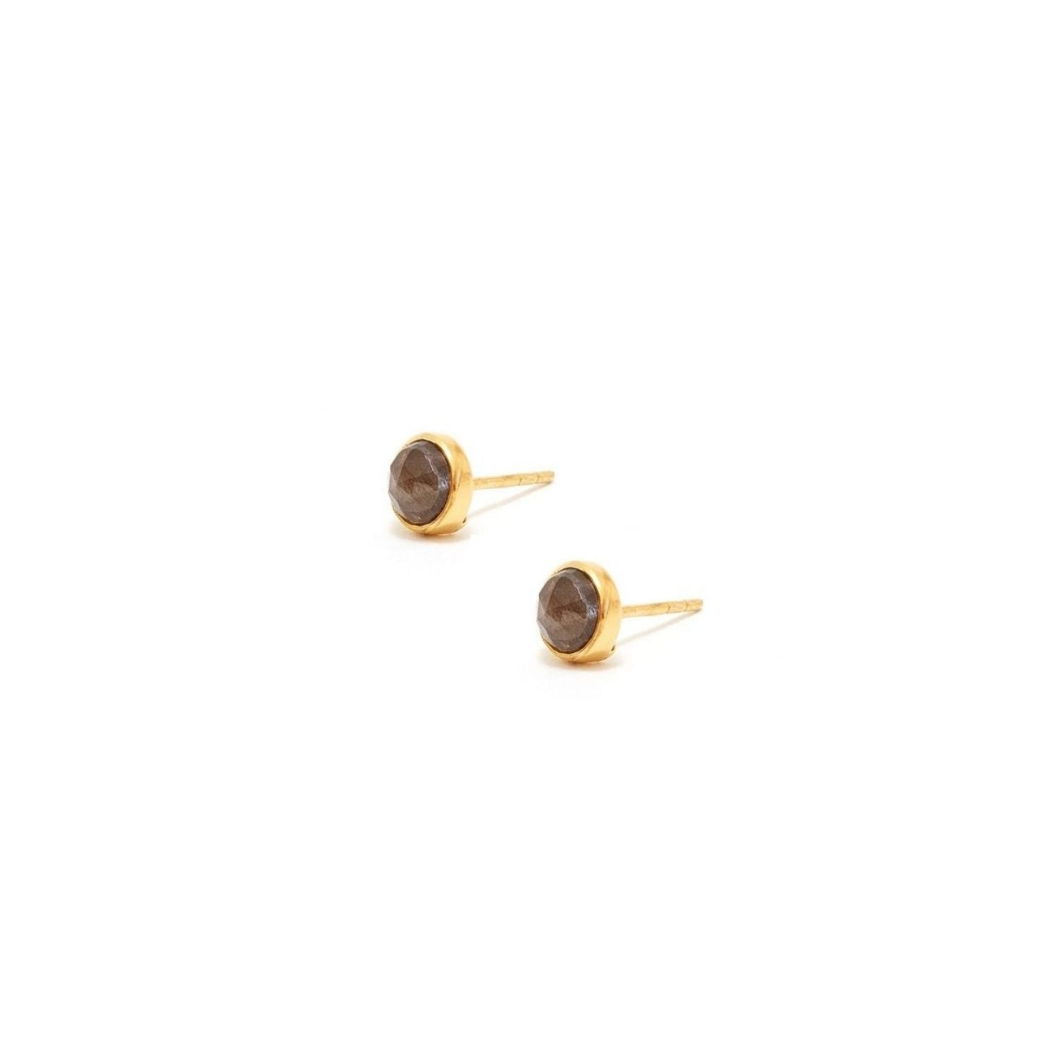 Petit Jai Black Moon Stone Earrings