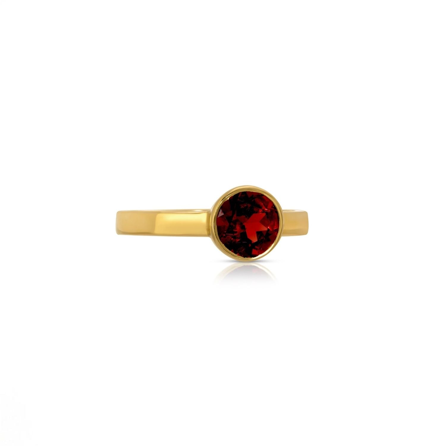 Hessonite Orange Garnet Navratan Ring