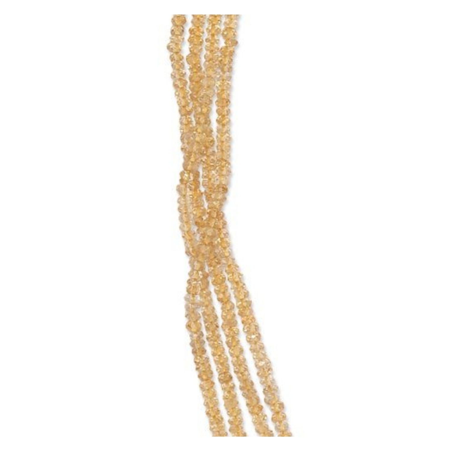 Blonde Citrine Four Strand Necklace