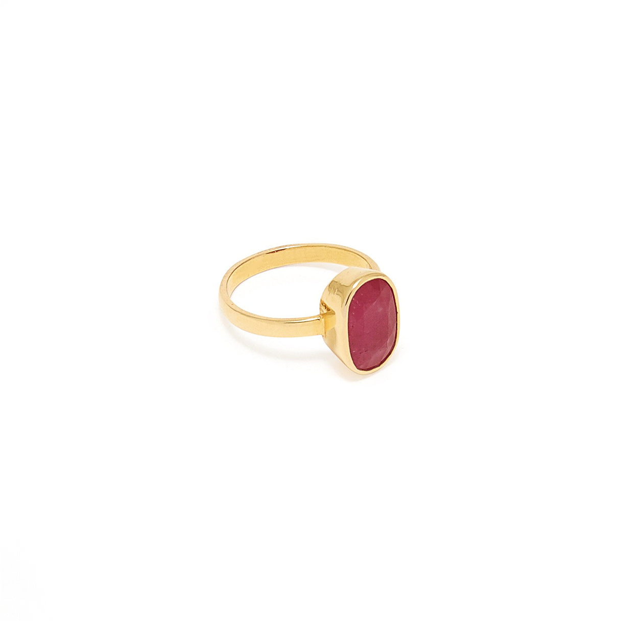 Ruby Navratan Astrology Gold Ring