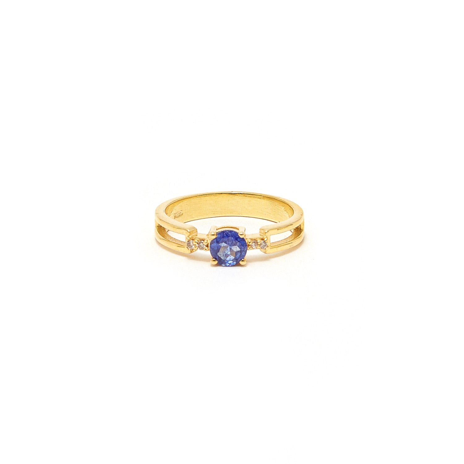 Petit Jai Sapphire Diamond Ten Ring