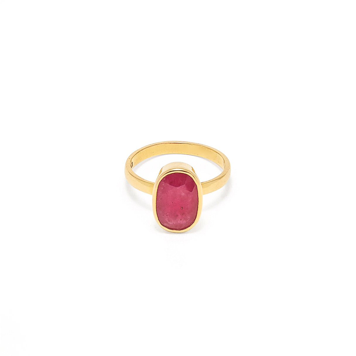 Ruby Navratan Astrology Gold Ring